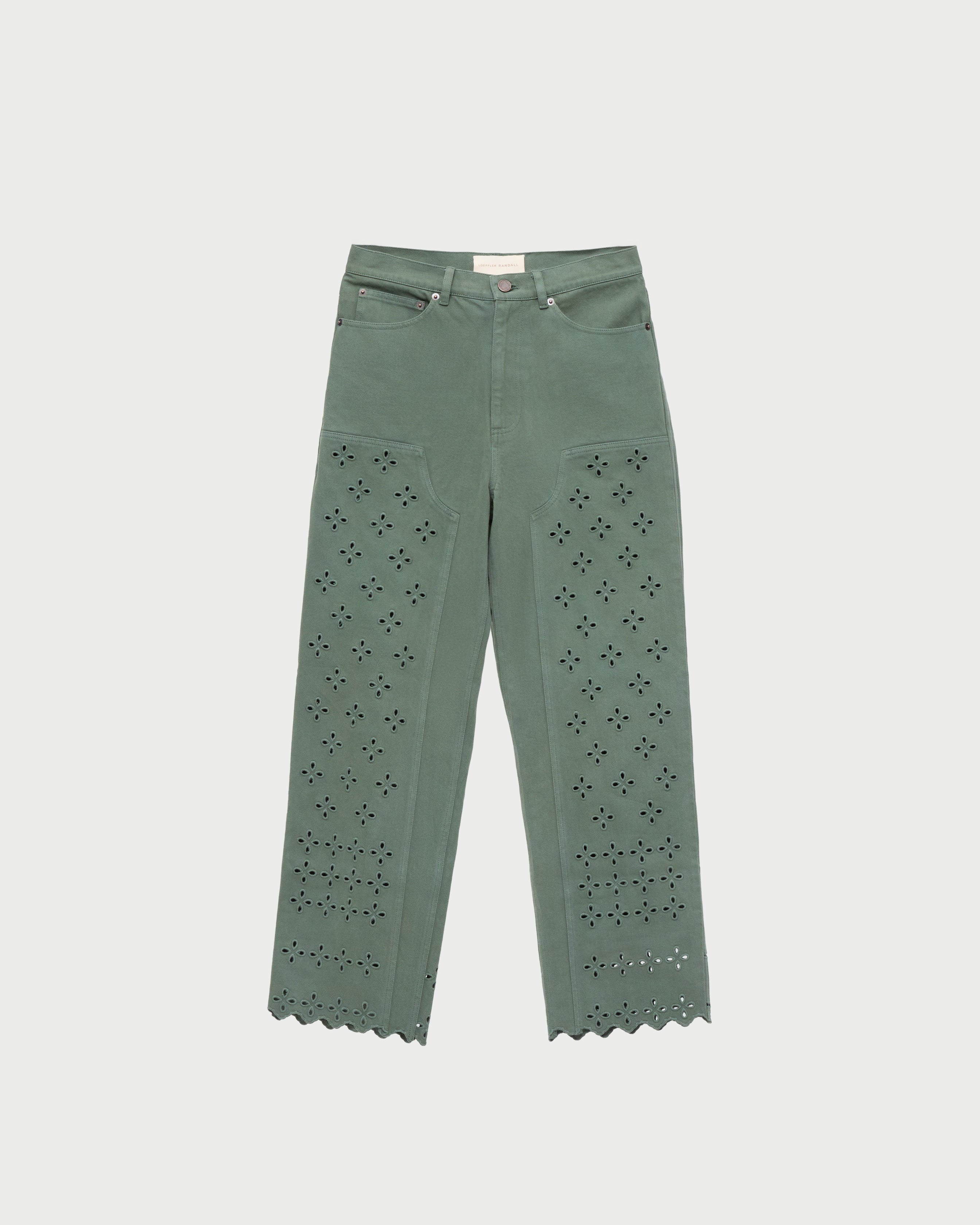 Demi Embroidered Women's Pants - Floral Embroidered High Waist Trousers for Casual & Office Wear | Perfect for Spring & Summer Outfits