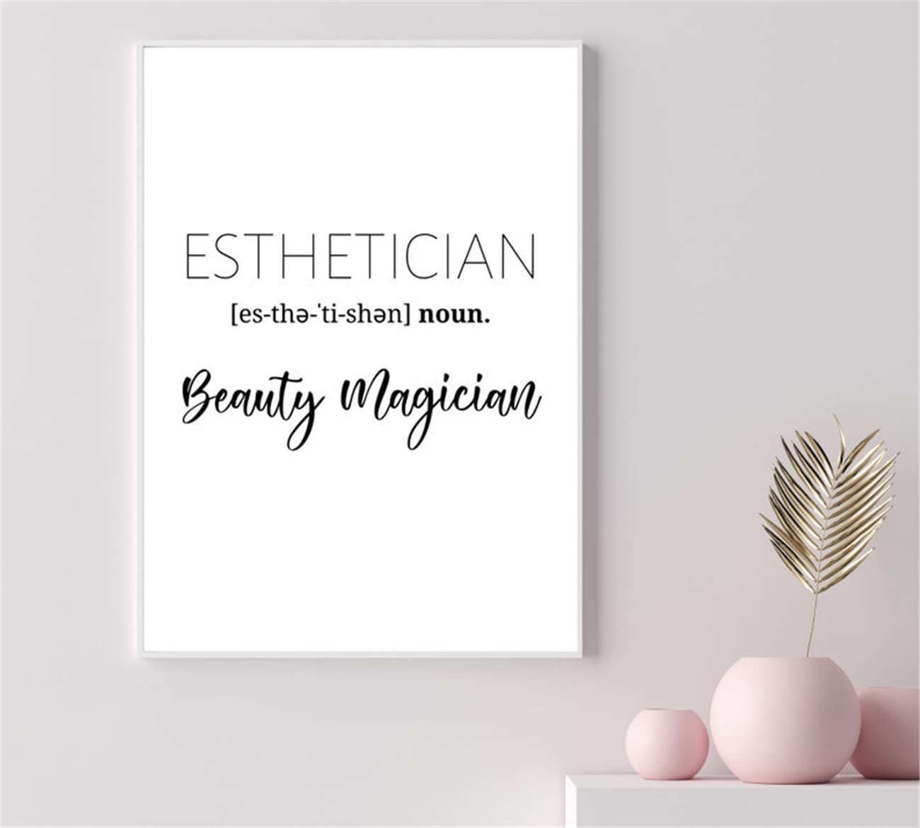 NATVVA Esthetician Beauty Magician Wall Art Poster - Professional Canvas Prints for Spa & Salon Decor, Aesthetic Room Painting, Home Decor for Living Room & Bathroom - Perfect for Relaxation & Self-Care Spaces