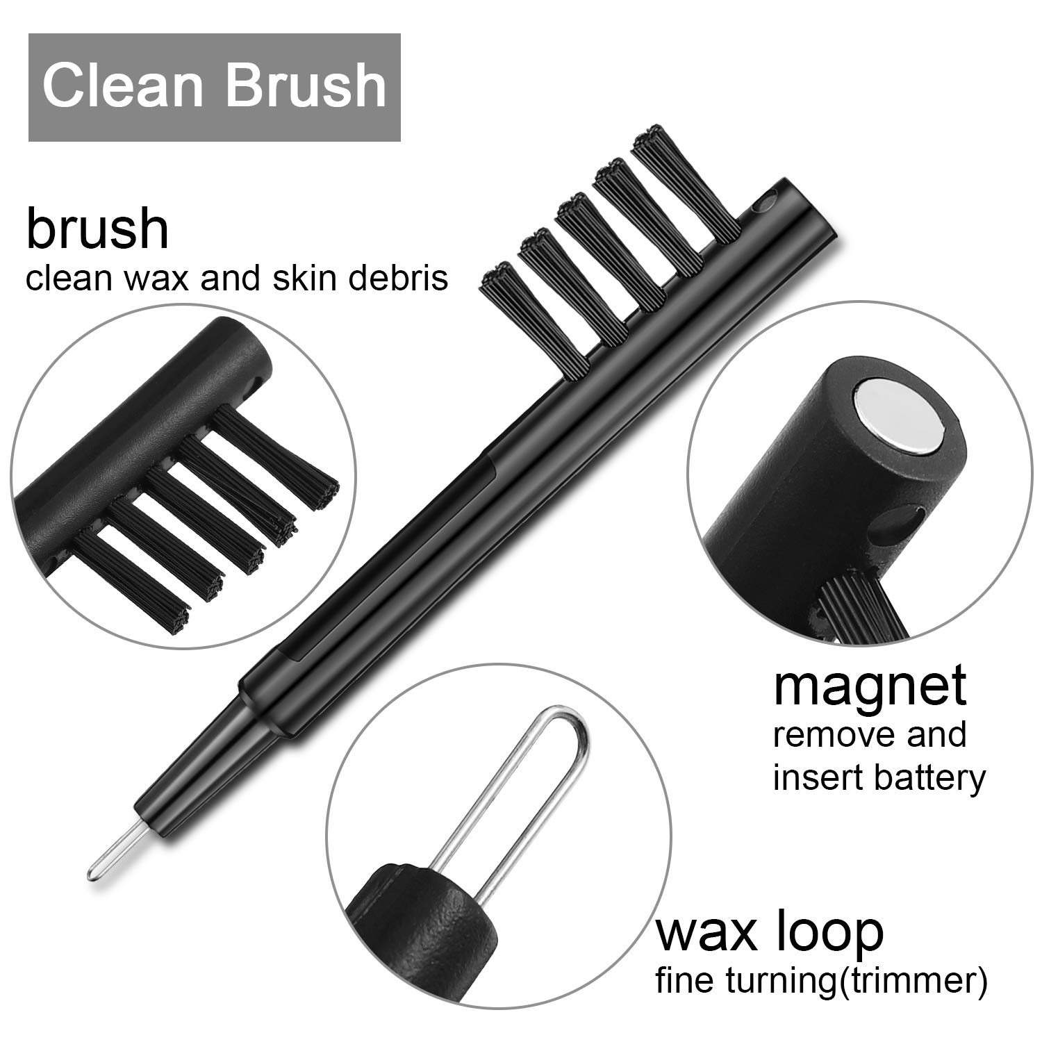 12-Piece Hearing Aid Cleaning Kit with Wax Loop & Magnet - Professional Cleaning Brushes for Hearing Aids & Amplifiers - Perfect Gift for Seniors & Loved Ones - Ideal for Daily Maintenance & Travel Use