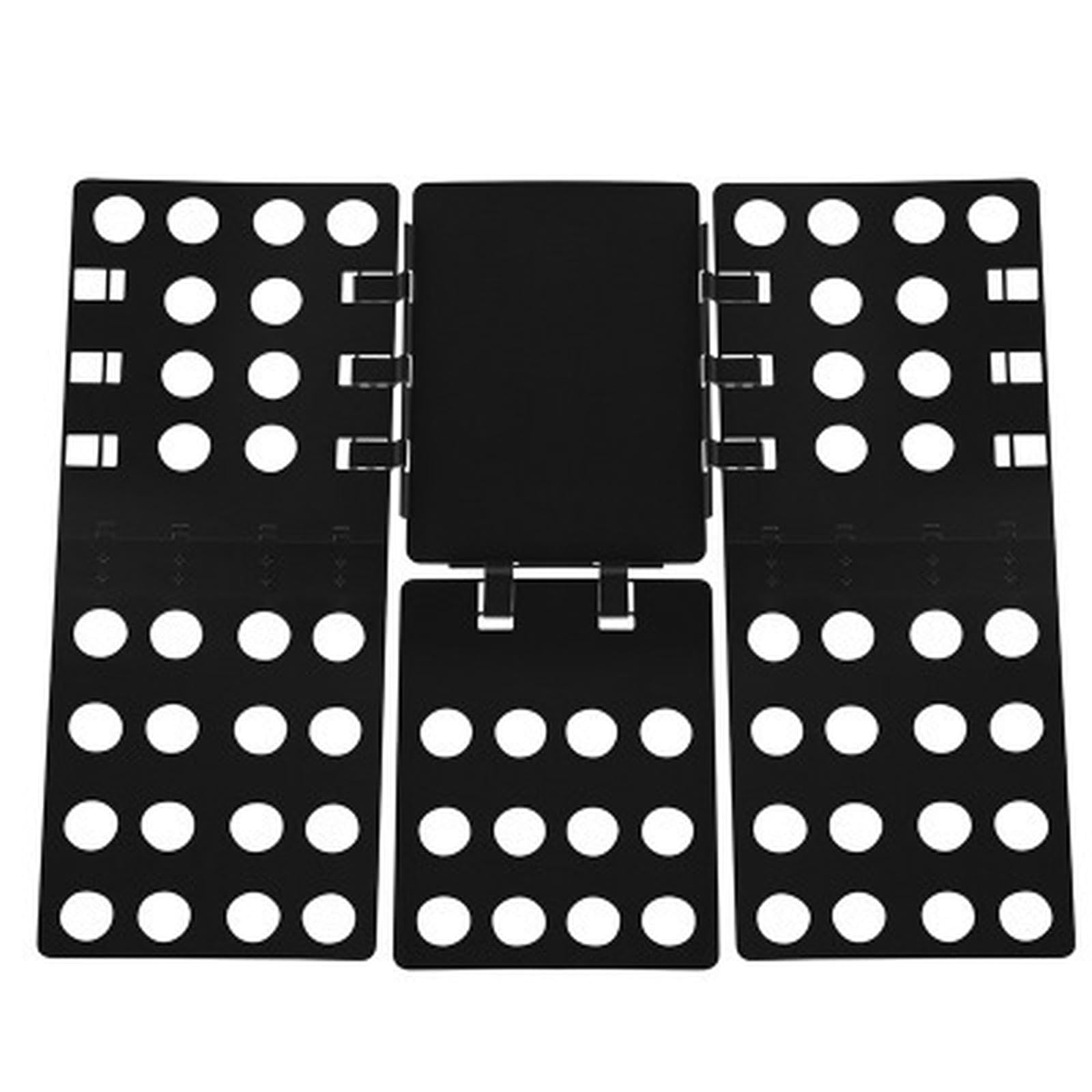 Adjustable Plastic Clothes Folding Board for Adults & Kids - Large Size, Fast & Easy Clothes Organizer - Perfect for Travel, Laundry Room & Closet Organization (Black)