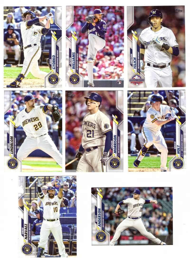 2020 Topps Update Milwaukee Brewers Baseball Team Set - Collectible Trading Cards for MLB Fans & Sports Memorabilia Enthusiasts