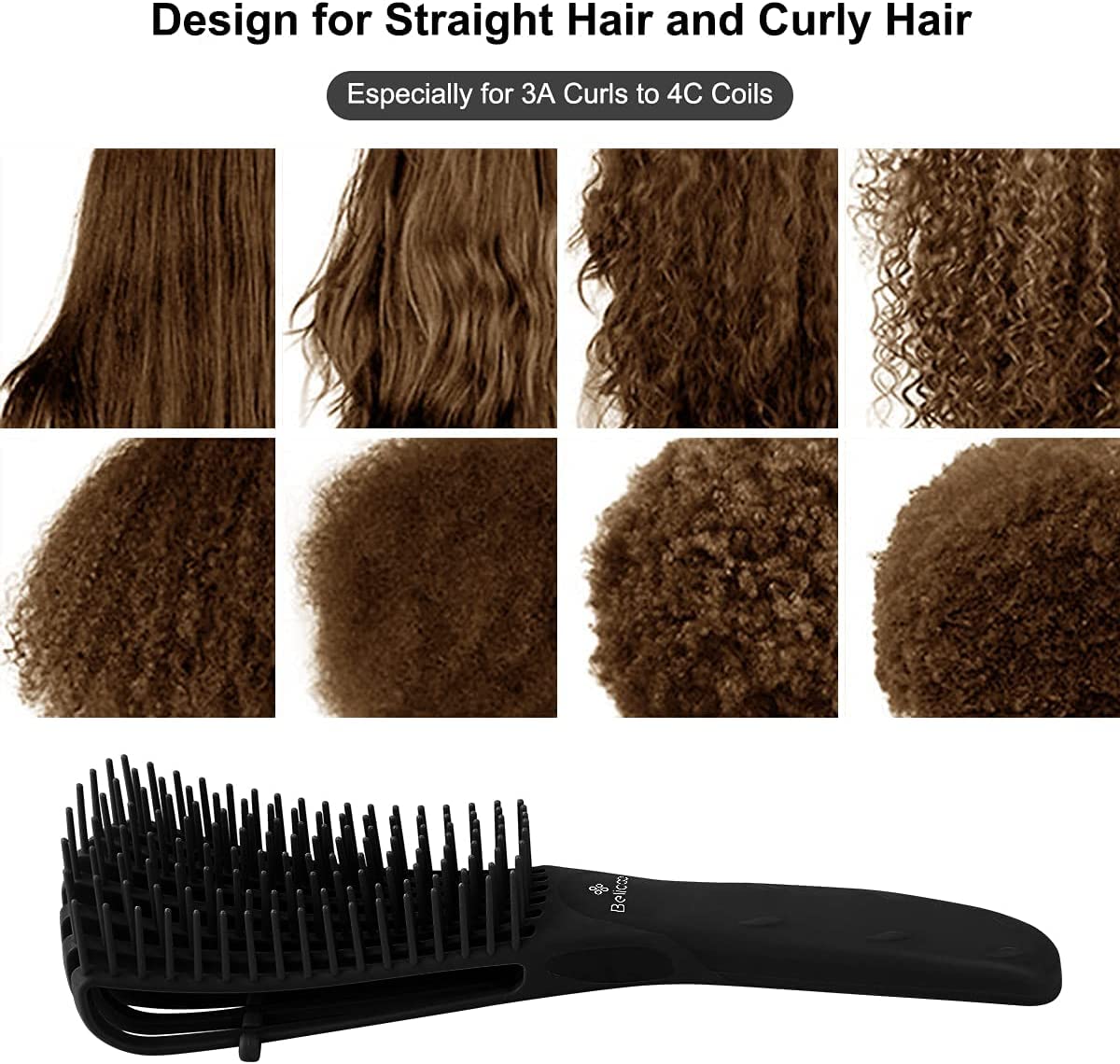 Eltihr Detangling Hair Brush for Women, Men & Kids - Pain-Free Knot Remover for Curly & Straight Hair | Gentle Tangle Separator for Smooth, Shiny Hair | Perfect for Daily Styling, Travel & Salon Use