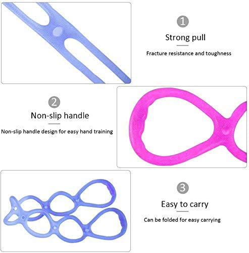 7 Rings Stretch Exercise Band - Portable Silicone Elastic Resistance Bands for Pilates, Yoga, Physical Therapy & Home Workouts - Full Body Training Equipment for Women & Men - Perfect for Gym, Travel & Rehabilitation