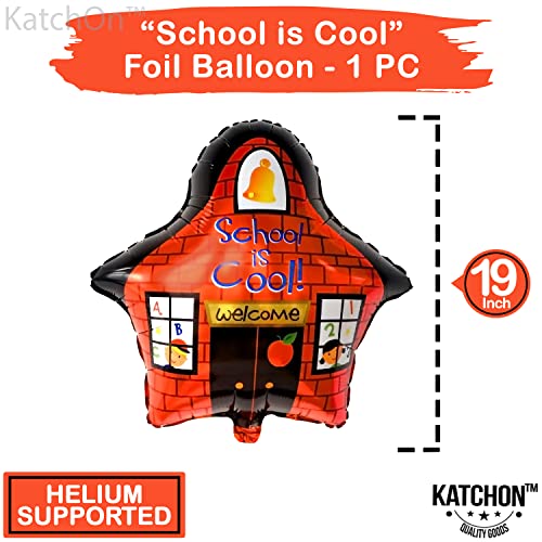 KatchOn Back to School Balloons Set - Pack of 5 | Classroom Decorations for First Day of School | School Bus & Apple Balloons | Perfect for School Parties, Teacher Welcome Decor & Classroom Door Displays