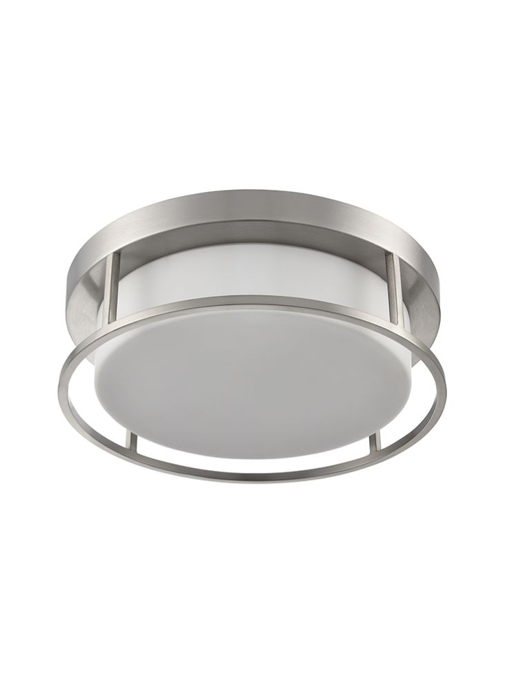 Bromley Flush Ceiling Light Fixture - Modern LED Ceiling Mount Light with Adjustable Brightness, Multiple Sizes & Finishes (Brushed Nickel, Matte Black, Polished Chrome) - Perfect for Bedroom, Living Room, Hallway and Office Lighting