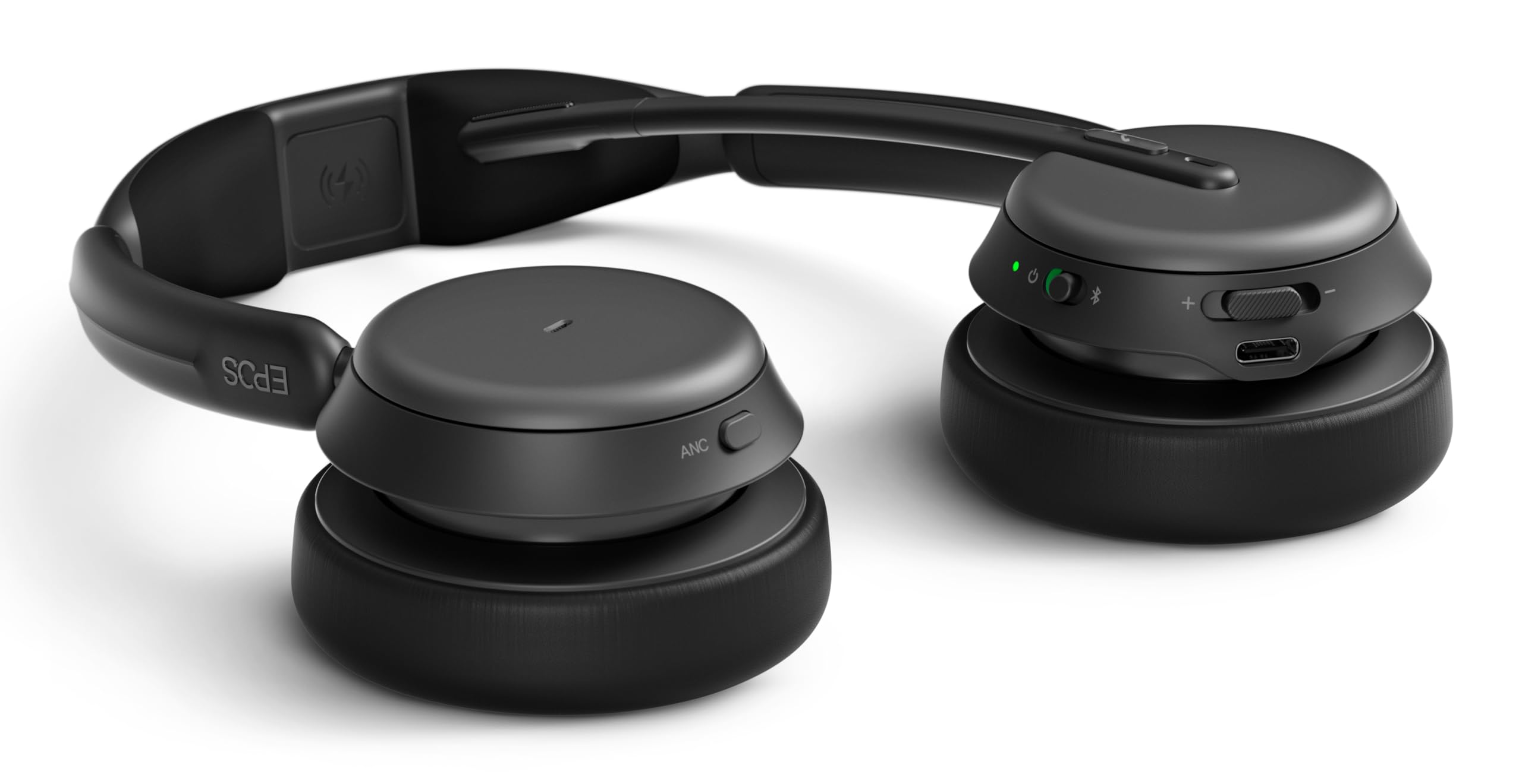 EPOS IMPACT 1061 ANC Bluetooth Headset for PC - Dual-Sided Noise Cancelling Headphones with EPOS AI, Super Wideband Audio & Easy Controls - Perfect for Call Centers, Office Work & Loud Environments