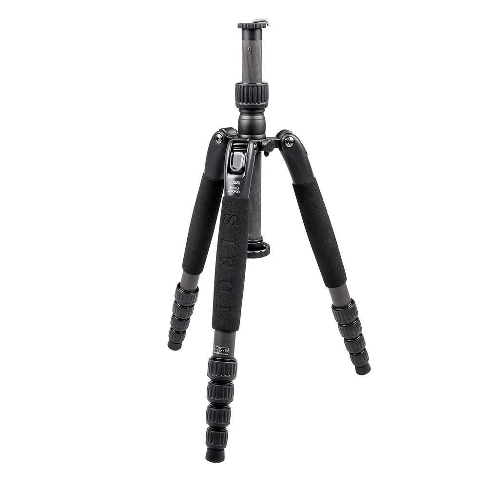 Sirui T-1205SK Carbon Fiber Travel Tripod & Monopod - Lightweight Compact Camera Stand for Photography, Vlogging & Outdoor Adventures