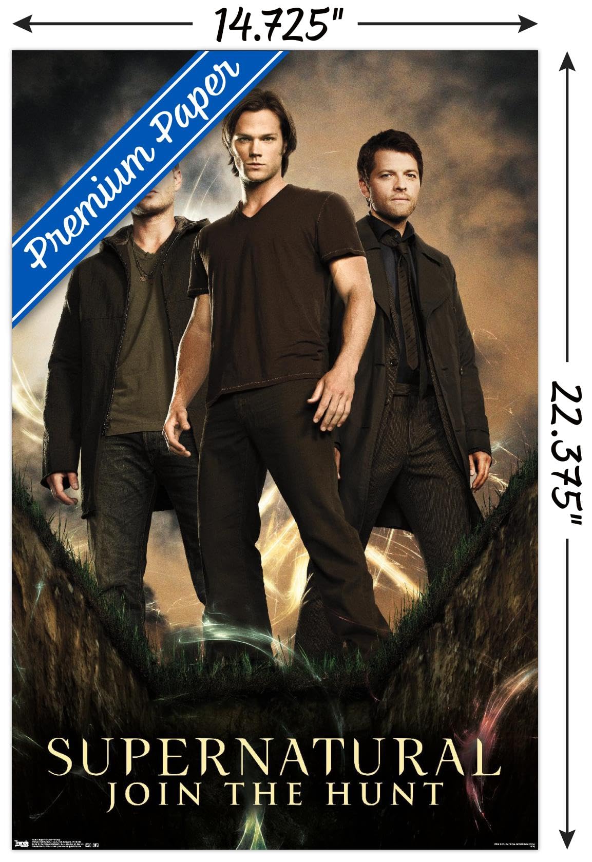 Supernatural TV Show Group Wall Poster - 14.725 x 22.375 Inches Premium Unframed Art Print | Perfect for Bedroom Decor, Living Room Wall Art & Gift for Supernatural Fans