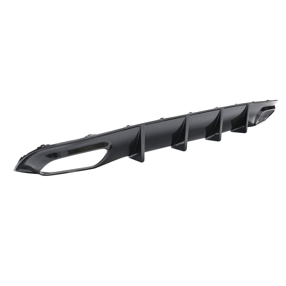 FREEMOTOR802 Rear Diffuser V2 Style - Carbon Fiber Print PP Spoiler for 2015-2023 Dodge Charger Base & SXT Trims | Enhanced Aerodynamics & Sporty Look | Perfect for Car Upgrades & Street Racing