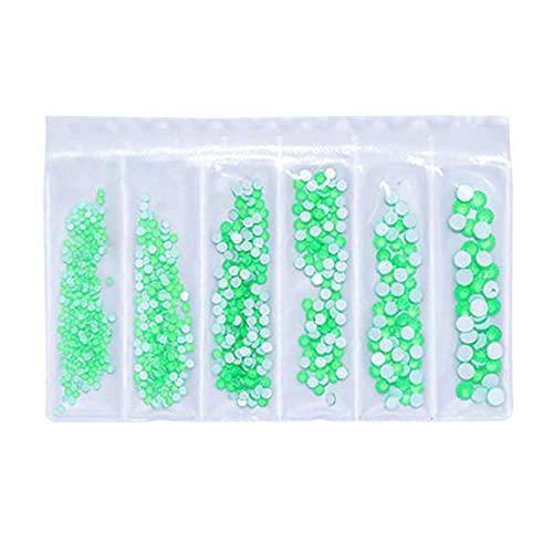 Exclusive Nail Couture Glow in The Dark Nail Art Stones - Fluorescent Luminous Nail Diamonds for Party, Rave & Night Events