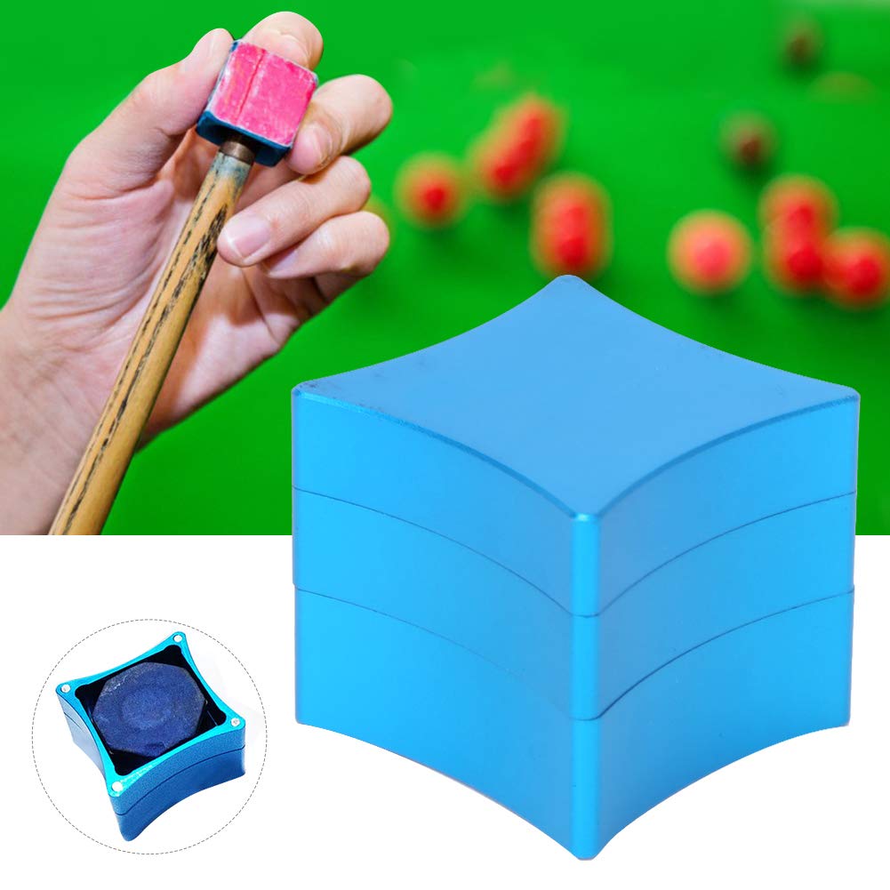 3-Section Metal Billiard Cue Tip Chalk Holder Box - Durable Snooker Pool Chalk Case Container for Professional Players & Home Game Rooms