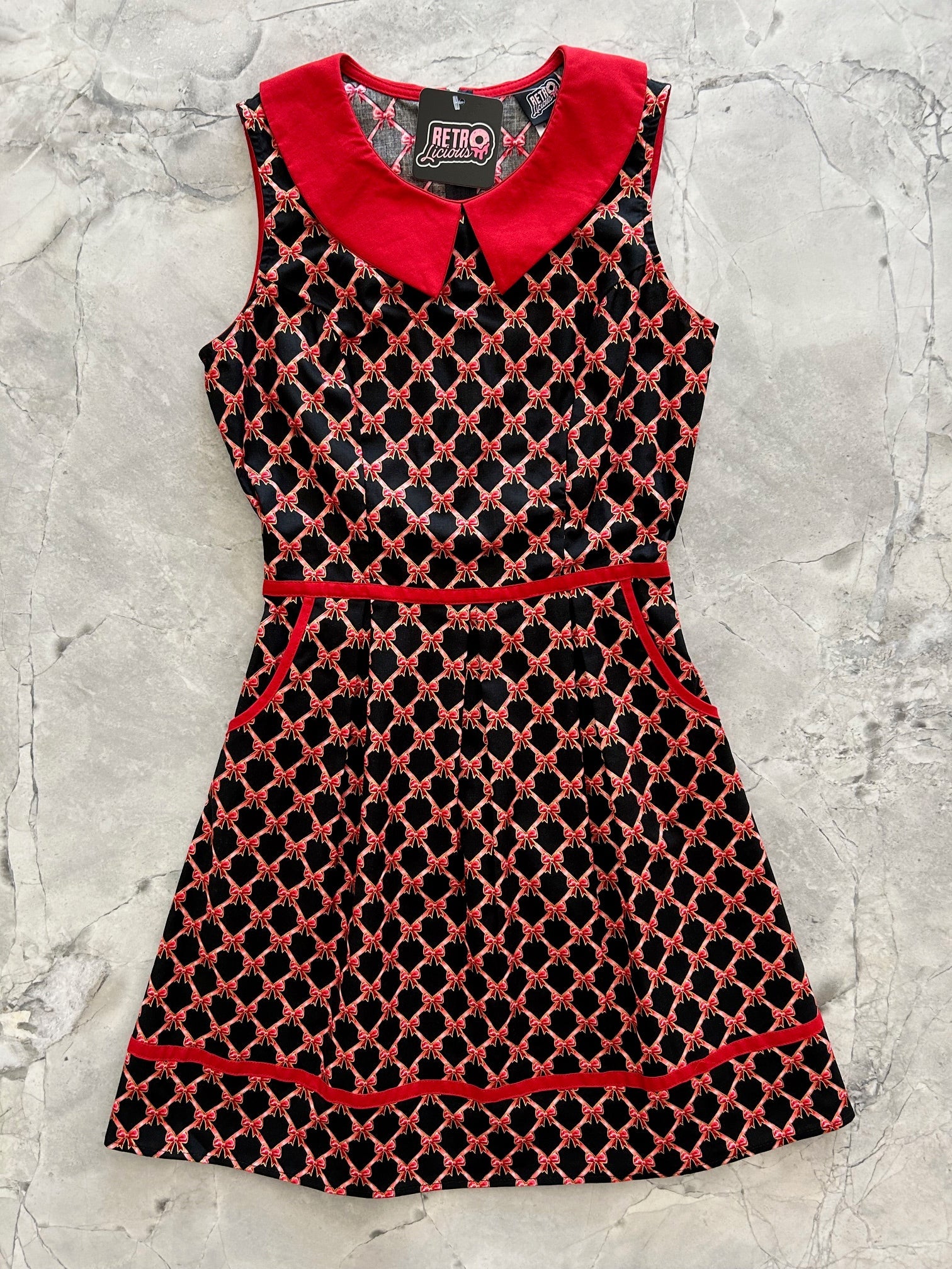 Elegant Bow Collared Dress for Women - Floral Print A-Line Midi Dress - Perfect for Office, Party & Special Occasions