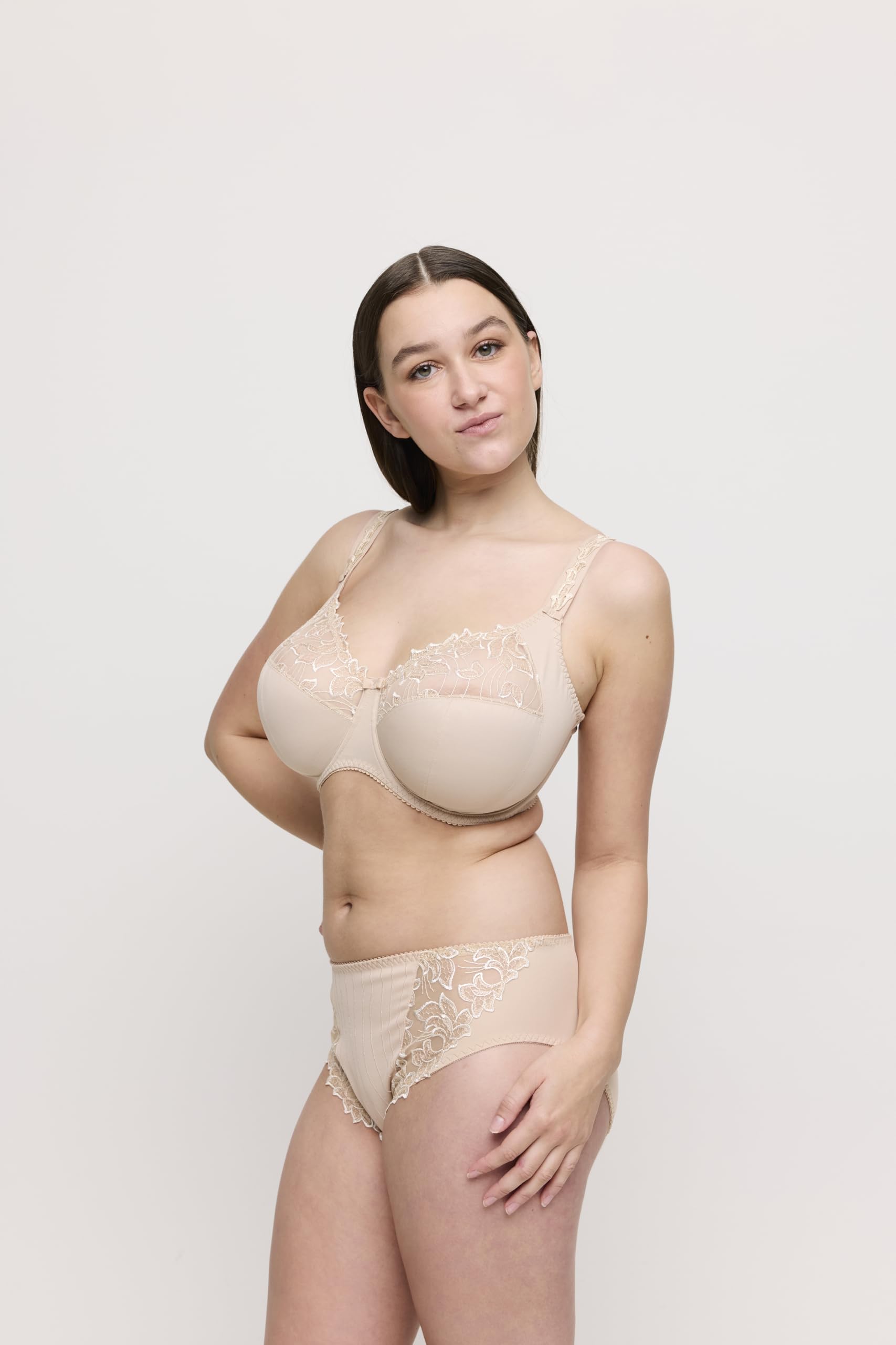 PrimaDonna Deauville Side Support Bra 36J - Full Coverage Plus Size Lingerie in Cafe Latte | Perfect for Everyday Comfort & Special Occasions
