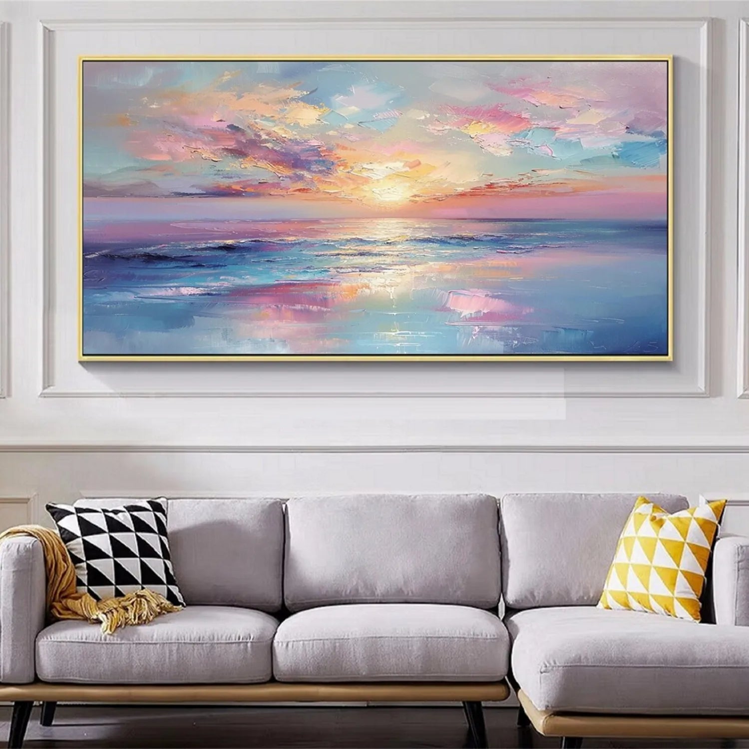 Ocean and Sky Painting #OS 155 - Stunning Seascape Wall Art for Home & Office Decor - Perfect for Living Room, Bedroom or Beach House