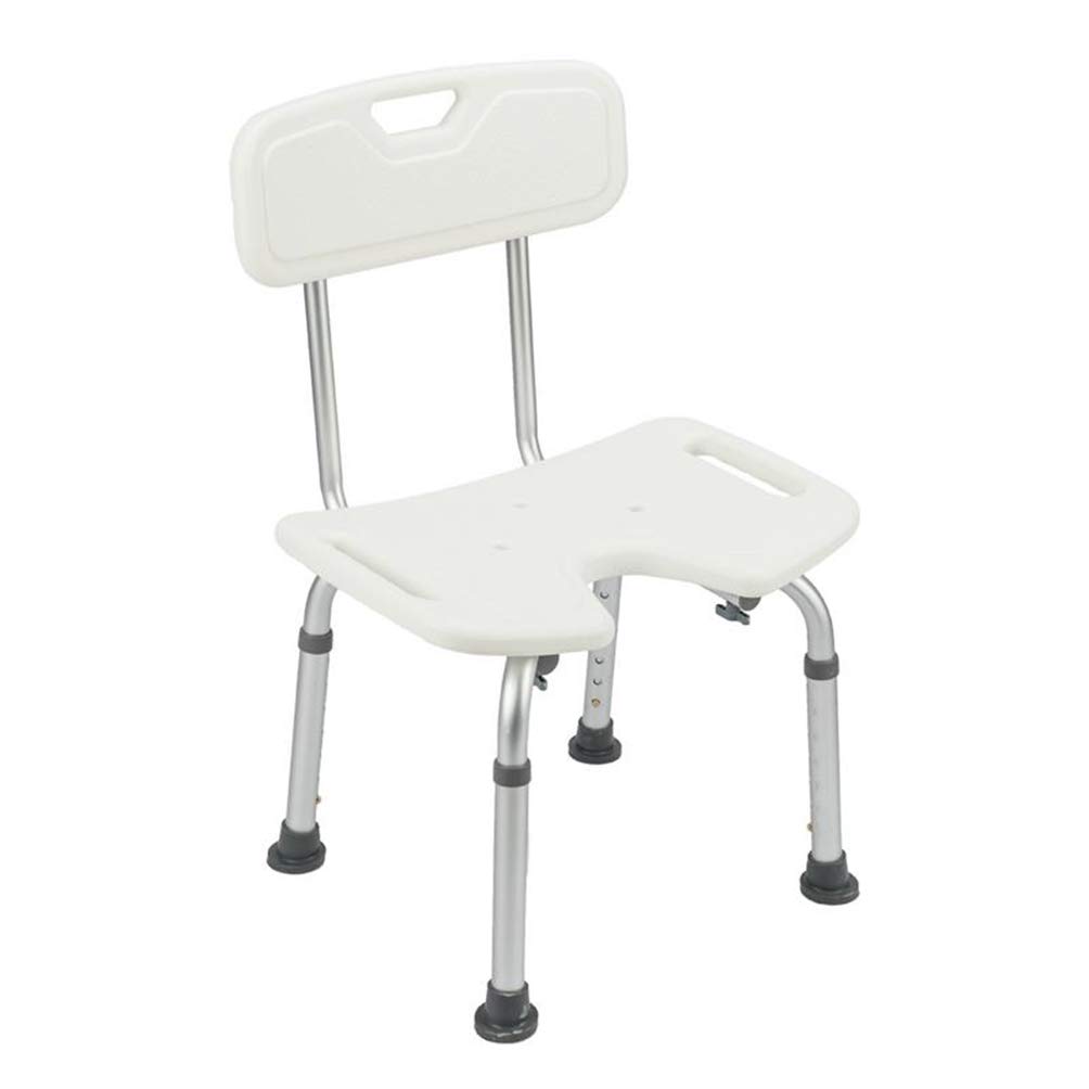 Adjustable Height Shower Chair with Removable Backrest - Non-Slip Bath Bench for Elderly & Disabled - Portable Shower Seat Stool for Safe Bathing - Ideal for Seniors, Post-Surgery Recovery & Handicap Accessibility