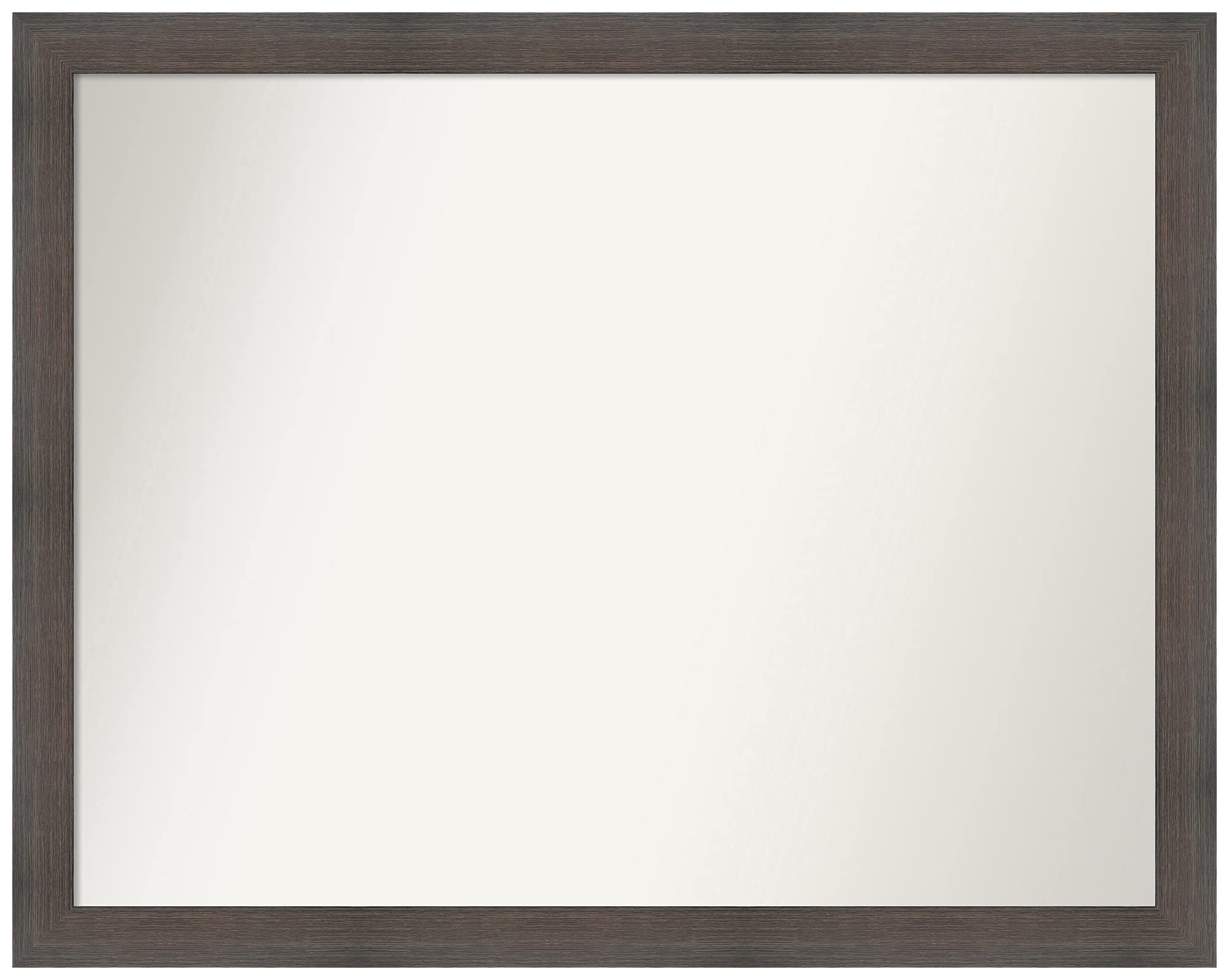 Amanti Art Custom Wall Mirror 27x34 Inches - Solid Hardwood Chocolate Brown Frame - Non-Beveled Design - Bathroom, Bedroom, Entryway Decor - Various Sizes Available