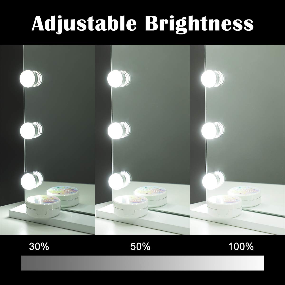SHOWTIMEZ 18 LED Lighted Vanity Mirror - Large Hollywood Makeup Mirror with Adjustable Brightness (31.5