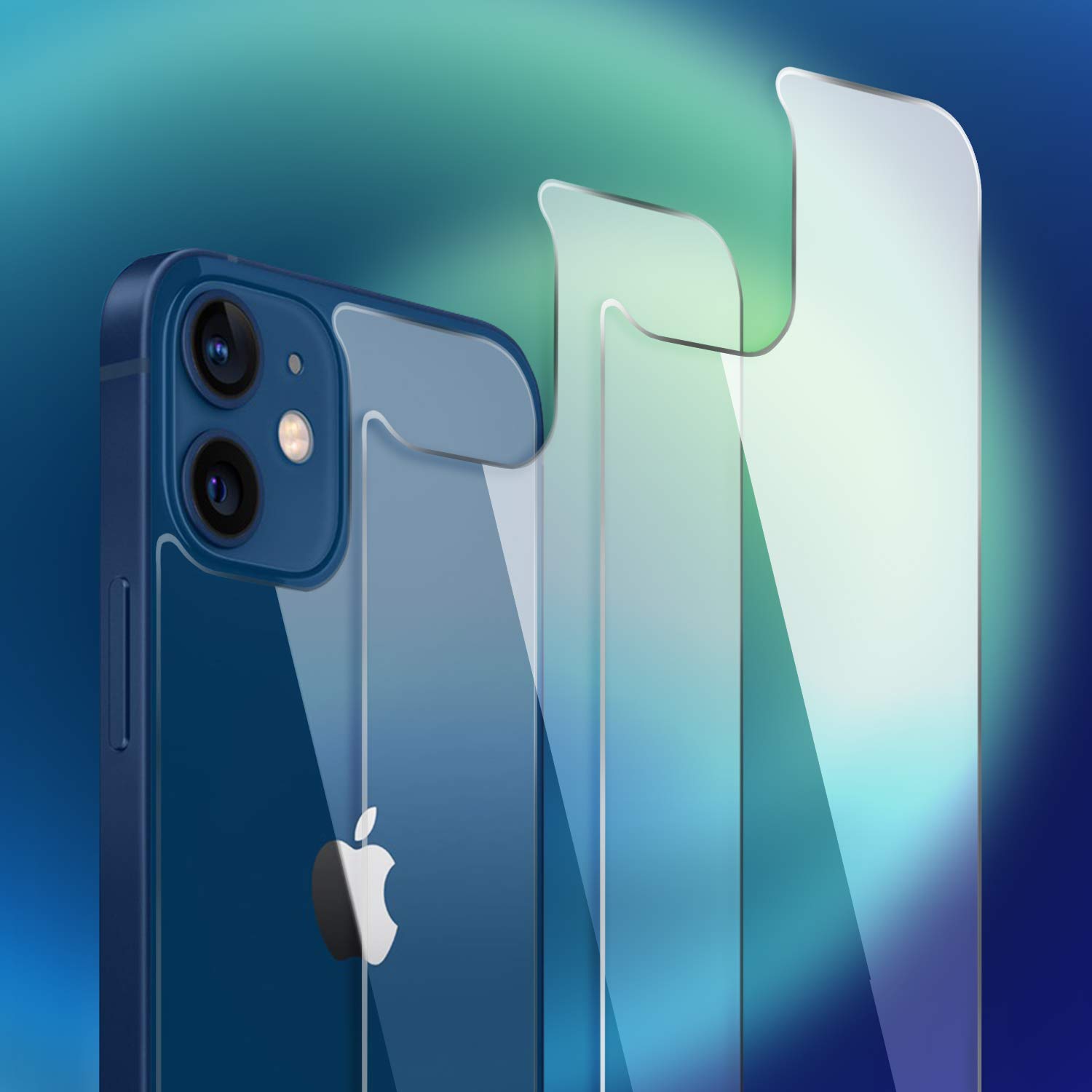 Premium iPhone 12 Mini Back Screen Protector [3-Pack] - Tempered Glass Rear Screen Protector for iPhone 12 Mini (5.4 Inch) - Shatterproof, Scratch Resistant Protection for Daily Use, Travel & Outdoor Activities