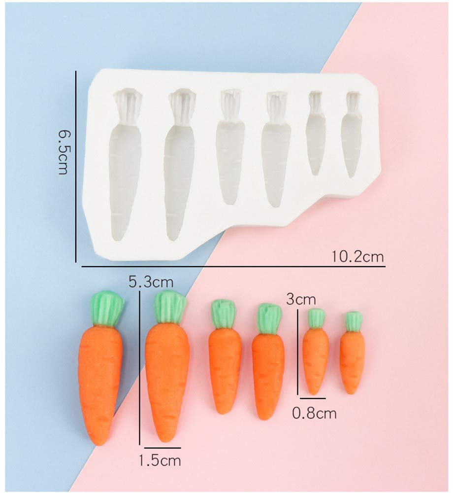 QTMY Easter Carrot Silicone Molds for Resin, Chocolate, Candy Making - Perfect for DIY Crafts, Holiday Baking & Easter Decorations