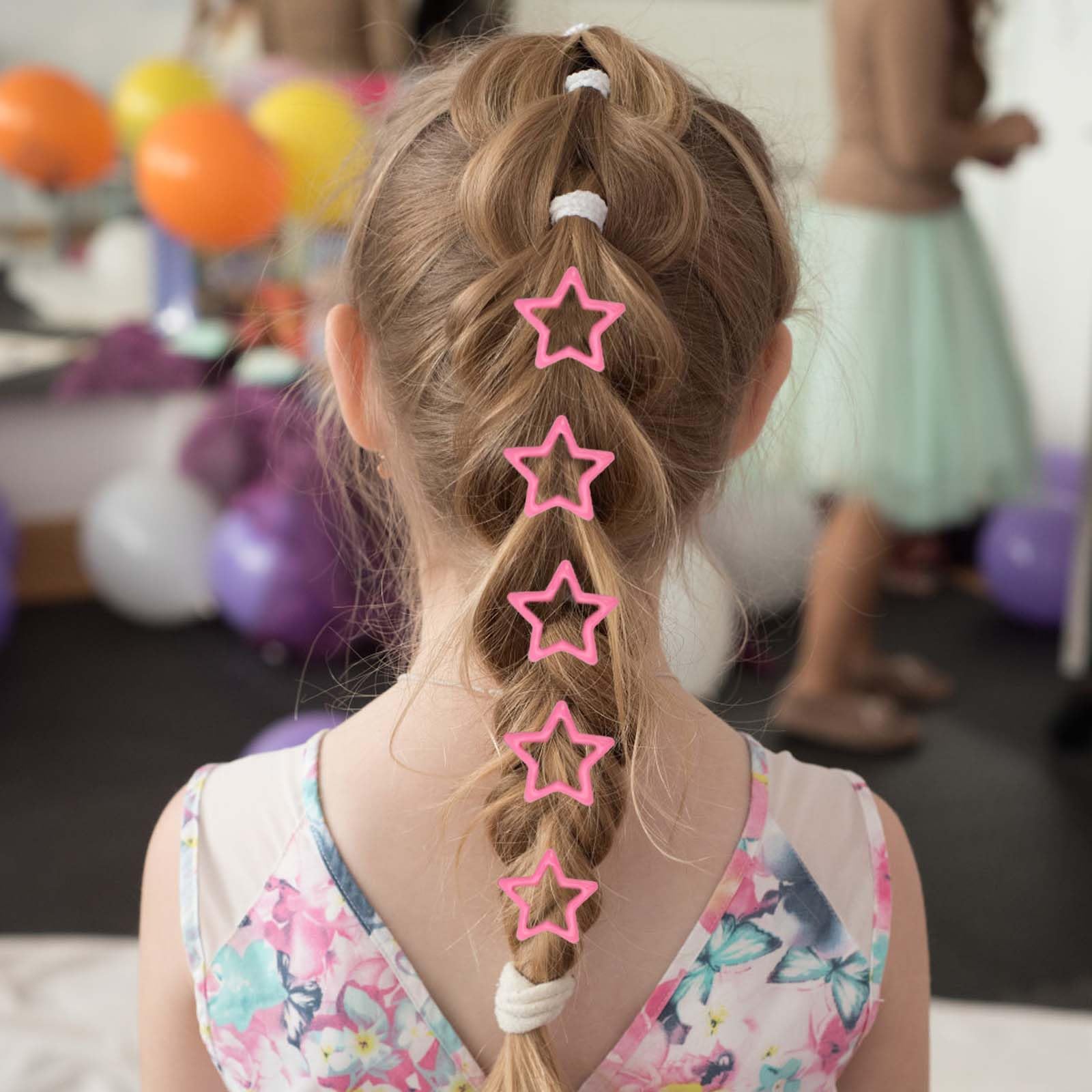 30 Pieces Pink Star Hair Clips - Cute No Slip Metal Hair Barrettes for Women & Girls (Mixed Colors) - Perfect for School, Parties, and Everyday Hairstyles