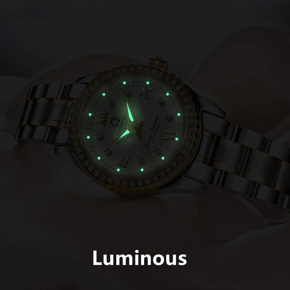 Gosasa Women's Automatic Watch - Stainless Steel Analog Dress Watch with Waterproof Design for Fashion & Luxury | Perfect for Office, Party, and Everyday Wear