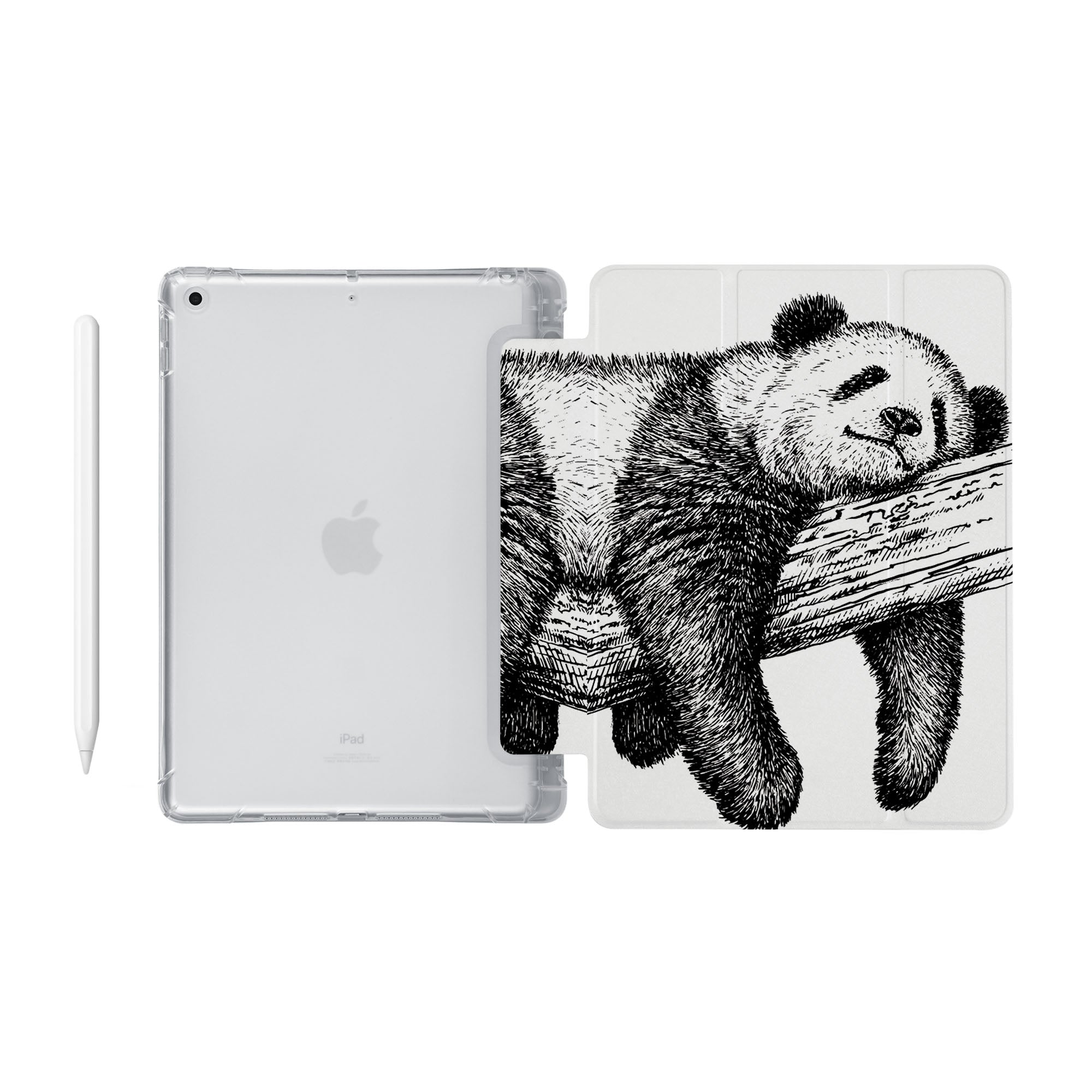 Cute Animal See-Through Case for iPad - Slim Protective Cover with Transparent Design for iPad Air/Pro/Mini - Perfect for School, Work & Travel Accessories