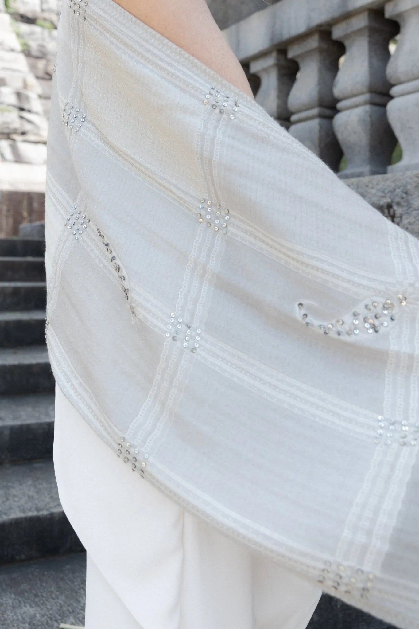 Sparkly Sequin Oversized Block Scarf for Women - Fashionable Winter Accessory for Parties, Holidays & Special Occasions