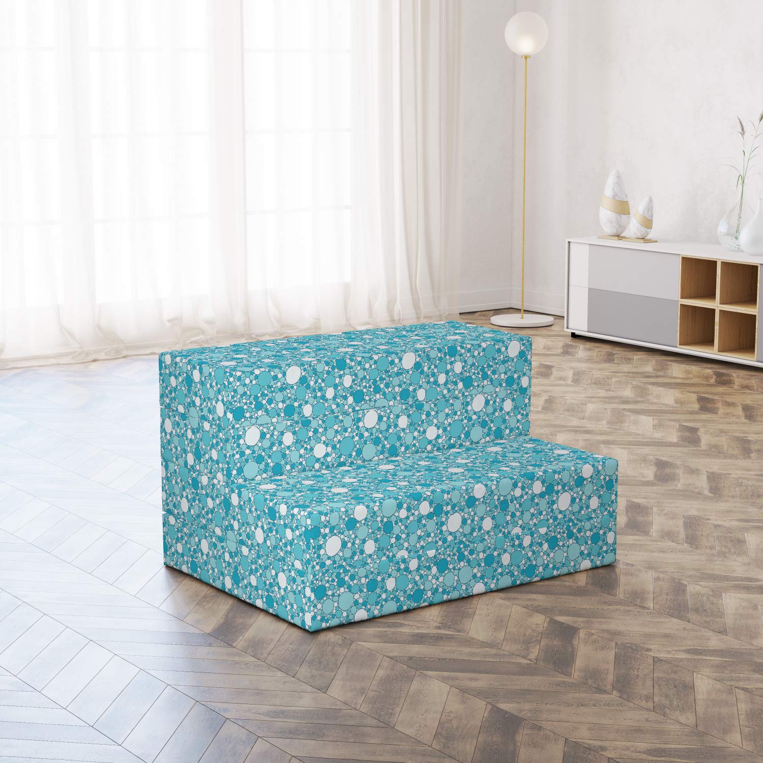 Ambesonne Abstract Foldable Mattress - Modern Bubbles Design, 74.8