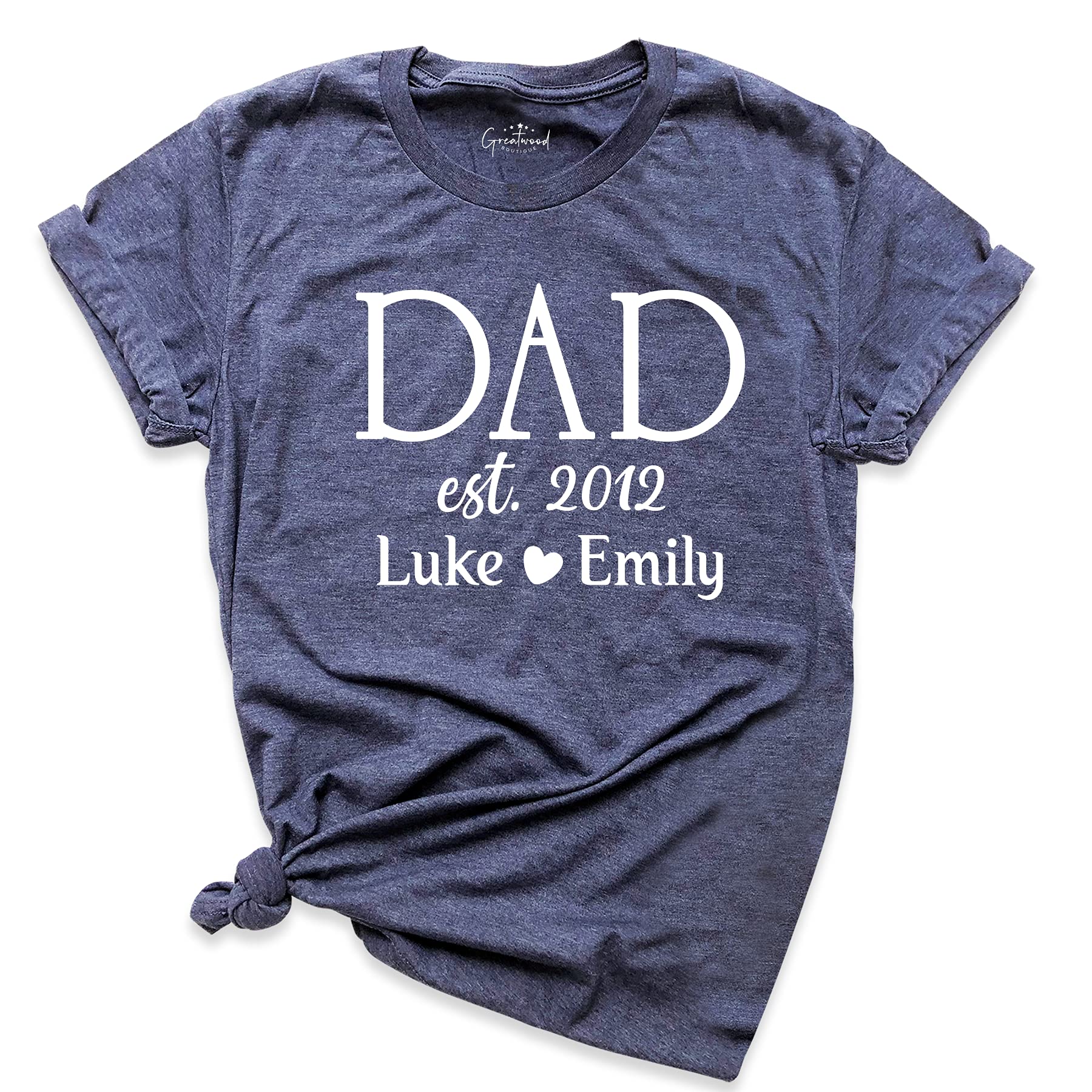 Personalized Dad T-Shirt with Kids Names - Custom Father's Day Gift for Dad - Funny & Heartwarming Shirt for Dads - Perfect for Father's Day, Birthday & Family Events