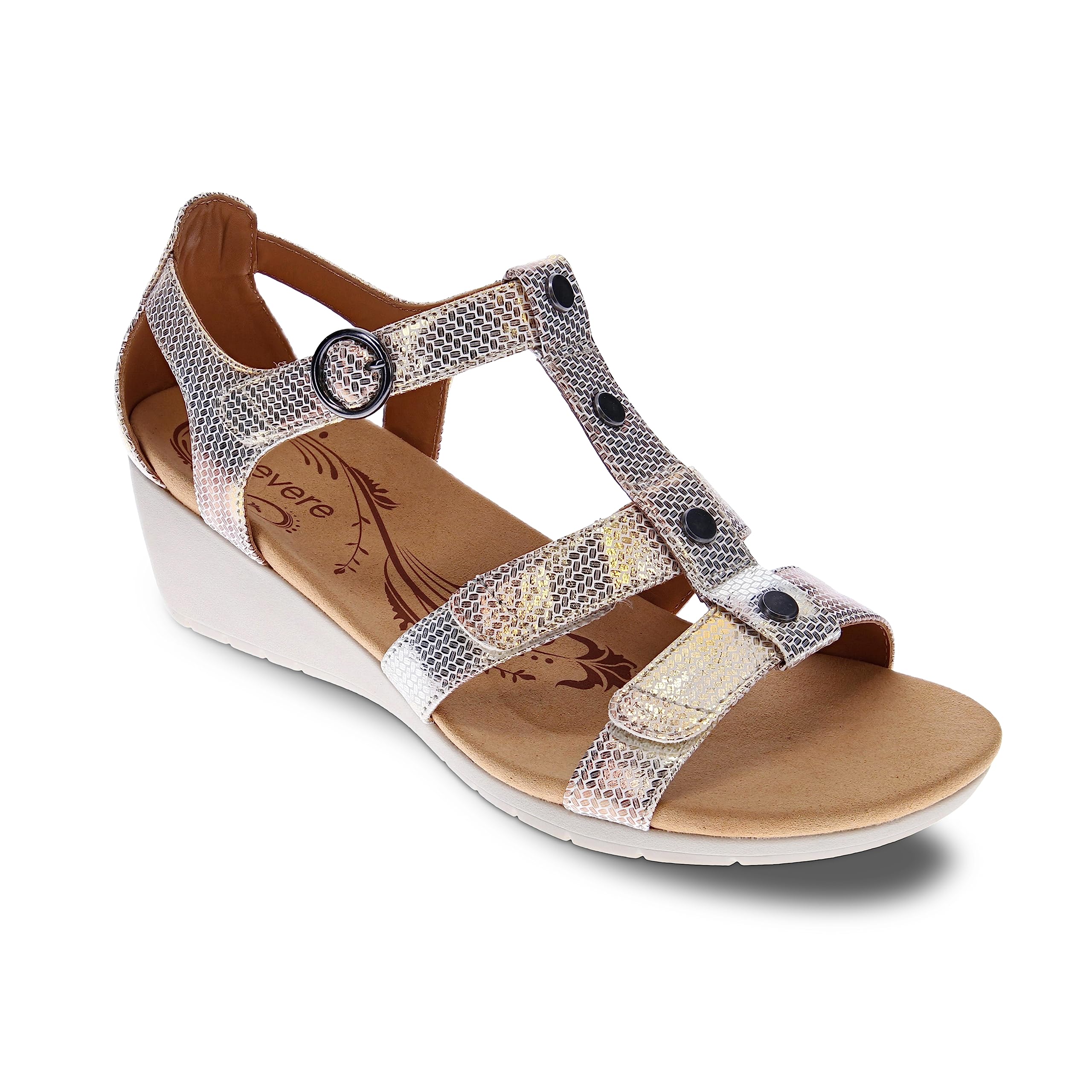 Revere Women's Nassau Leather Sandals - Comfortable & Stylish Summer Sandals for Beach, Vacation & Casual Wear