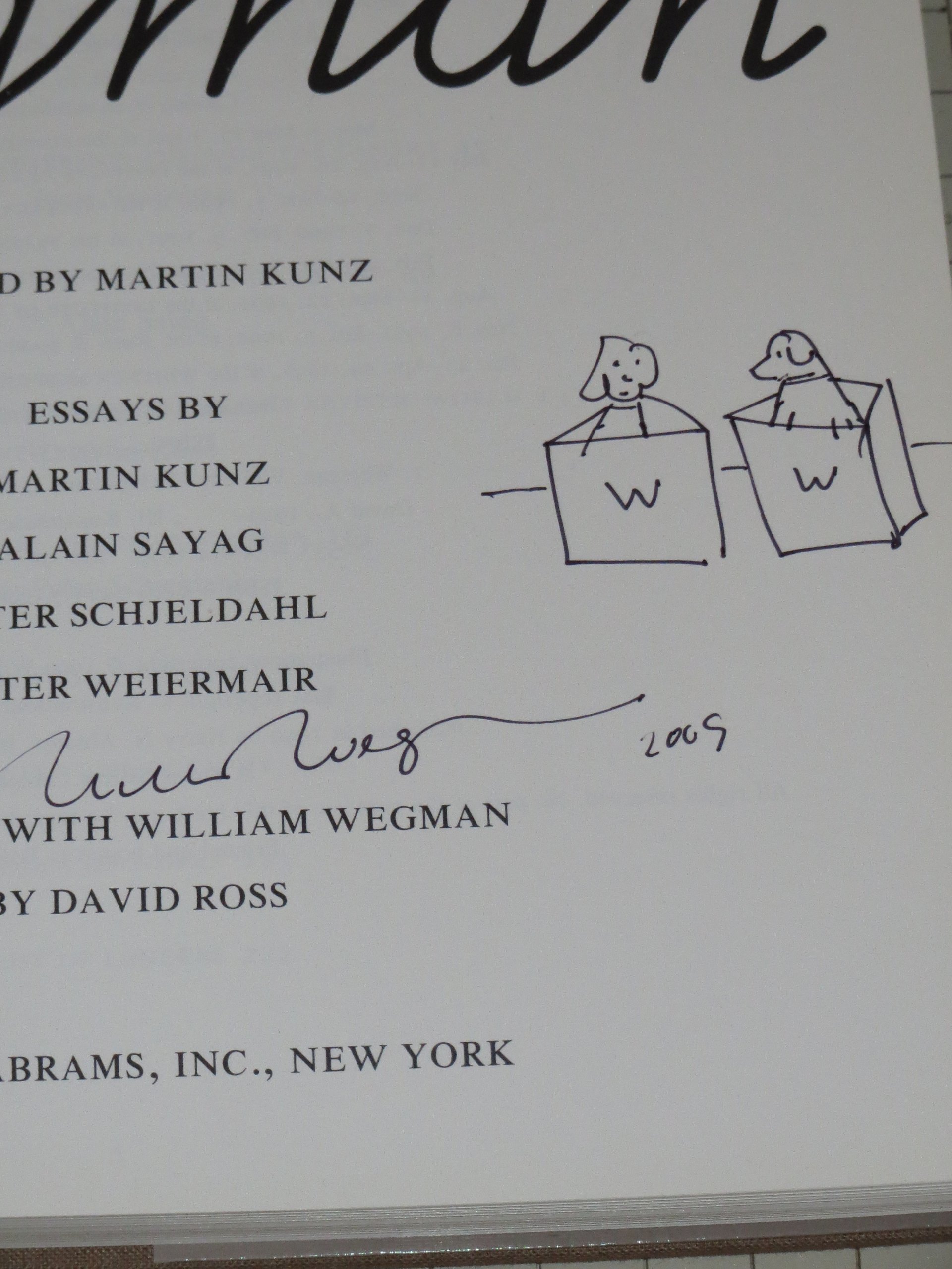 WILLIAM WEGMAN Art Book: Paintings, Drawings, Photographs & Videotapes - Edited by Martin Kunz with Essays & Interview - Perfect for Art Collectors & Photography Enthusiasts