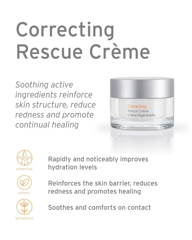 Kerstin Florian Rescue Creme - Hydrating Face Moisturizer for Dry Skin | Day & Night Cream to Boost Collagen & Elastin, Reduce Wrinkles | 1.7 fl oz | Perfect for Daily Skincare Routine & Anti-Aging Treatment