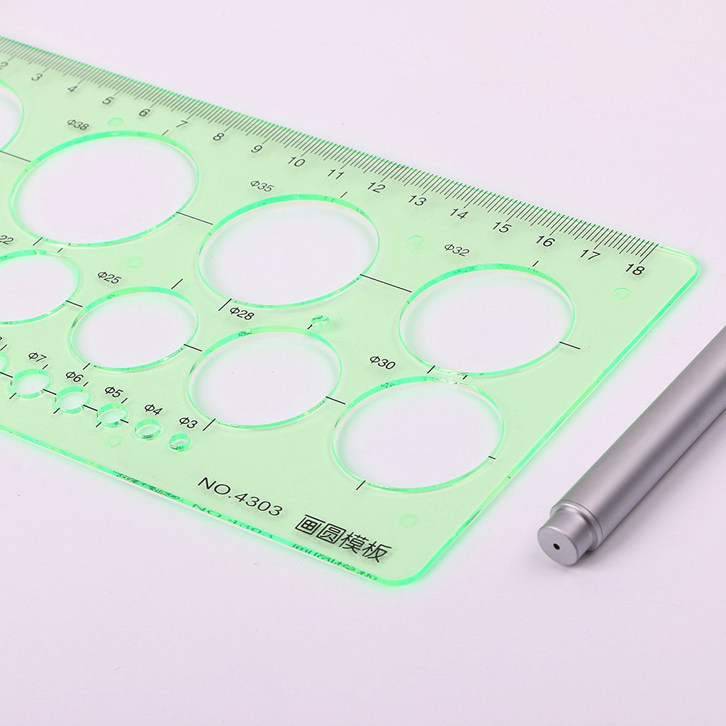 Geometric Plastic Circle Template Ruler - Drawing Tool for Artists, Designers & Crafters - Perfect for Sketching, Drafting & DIY Projects