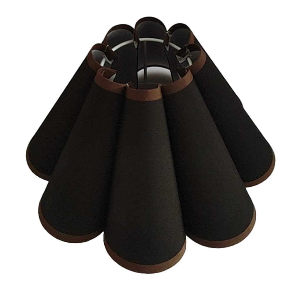 Balacoo Black Cloth Lamp Shade - Elegant Petal Chandelier & Table Lampshade, Korean Style Barrel Lamp Cover for Wall Lights - Perfect for Home Decor, Hotel Supplies & Living Room/Bedroom Lighting