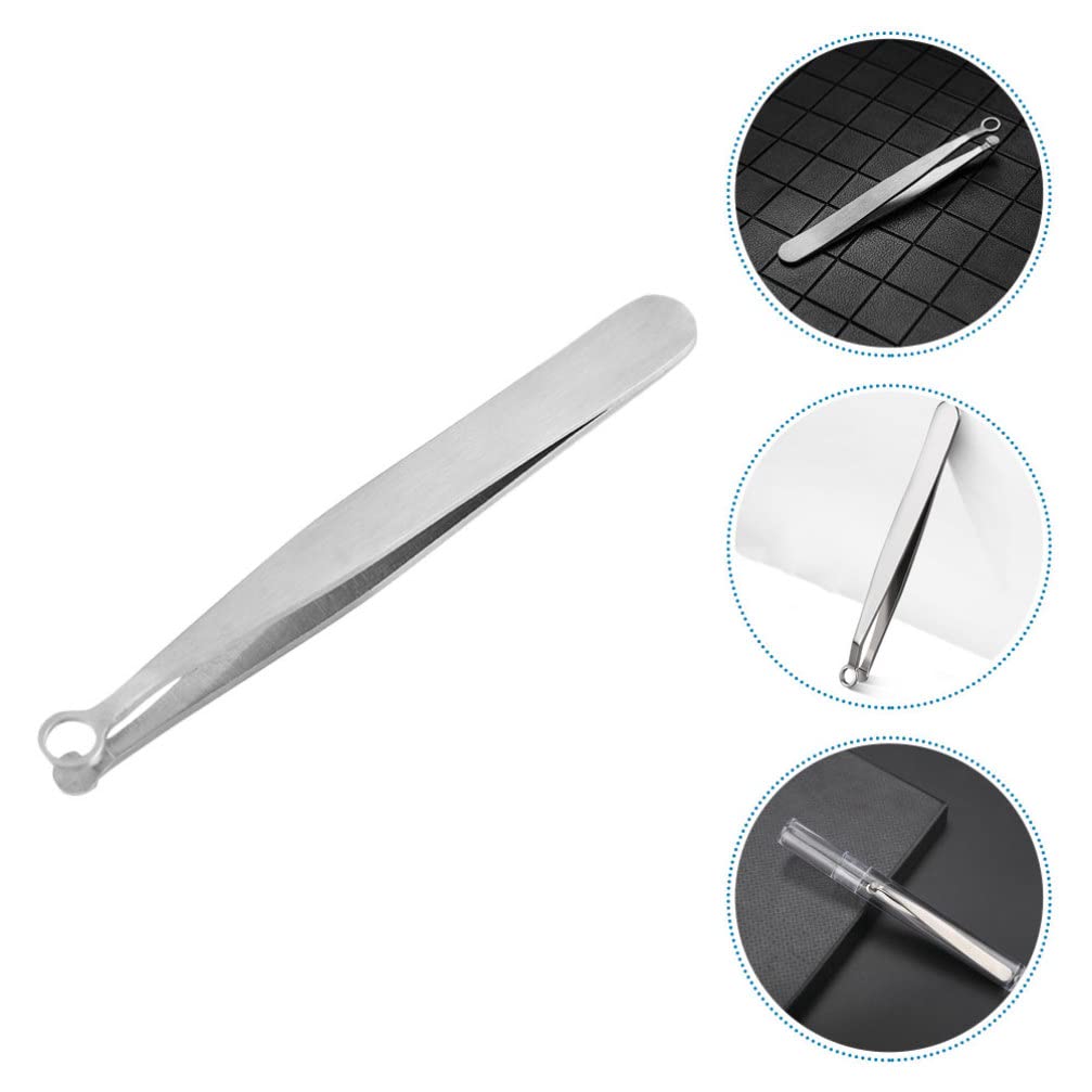 1pc Nose Hair Trimmer & Tweezer - Precision Nasal Hair Remover & Brow Trimming Tool for Personal Grooming - Perfect for Travel, Home, and Salon Use