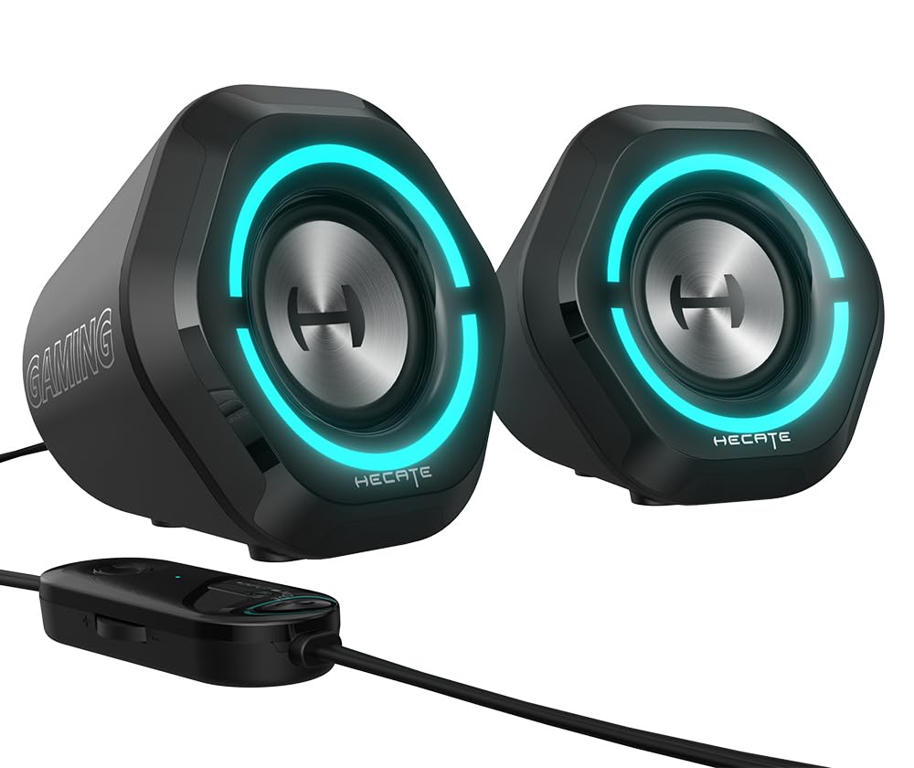 Edifier G1000 2.0 RGB Bluetooth Gaming Speakers - USB Powered Computer Soundbar with Dynamic Lighting for PC, Laptop, PS5, Xbox - Perfect for Gaming, Movies & Music (Black)