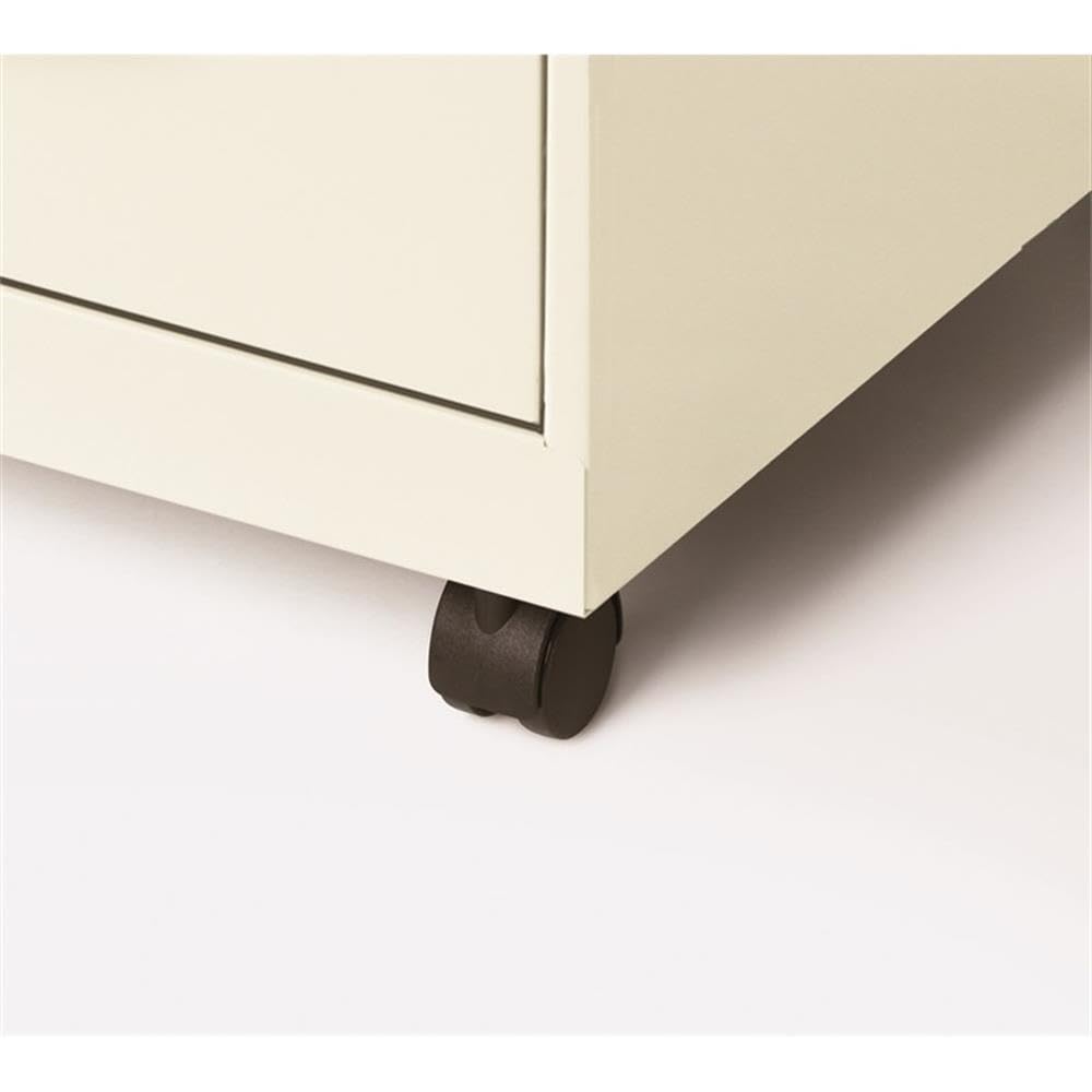 Home Square 2-Drawer Mobile File Cabinet Set - Pearl White (Set of 2) | Office Organization & Document Storage Solution for Home & Business