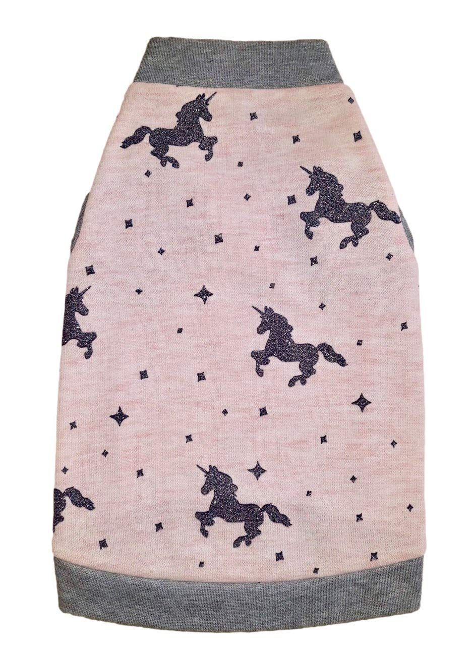 Pink Unicorn Turtleneck Sweater for Sphynx Cats - Soft Hairless Cat Clothes Size Large - Perfect for Winter Warmth & Cute Pet Photoshoots
