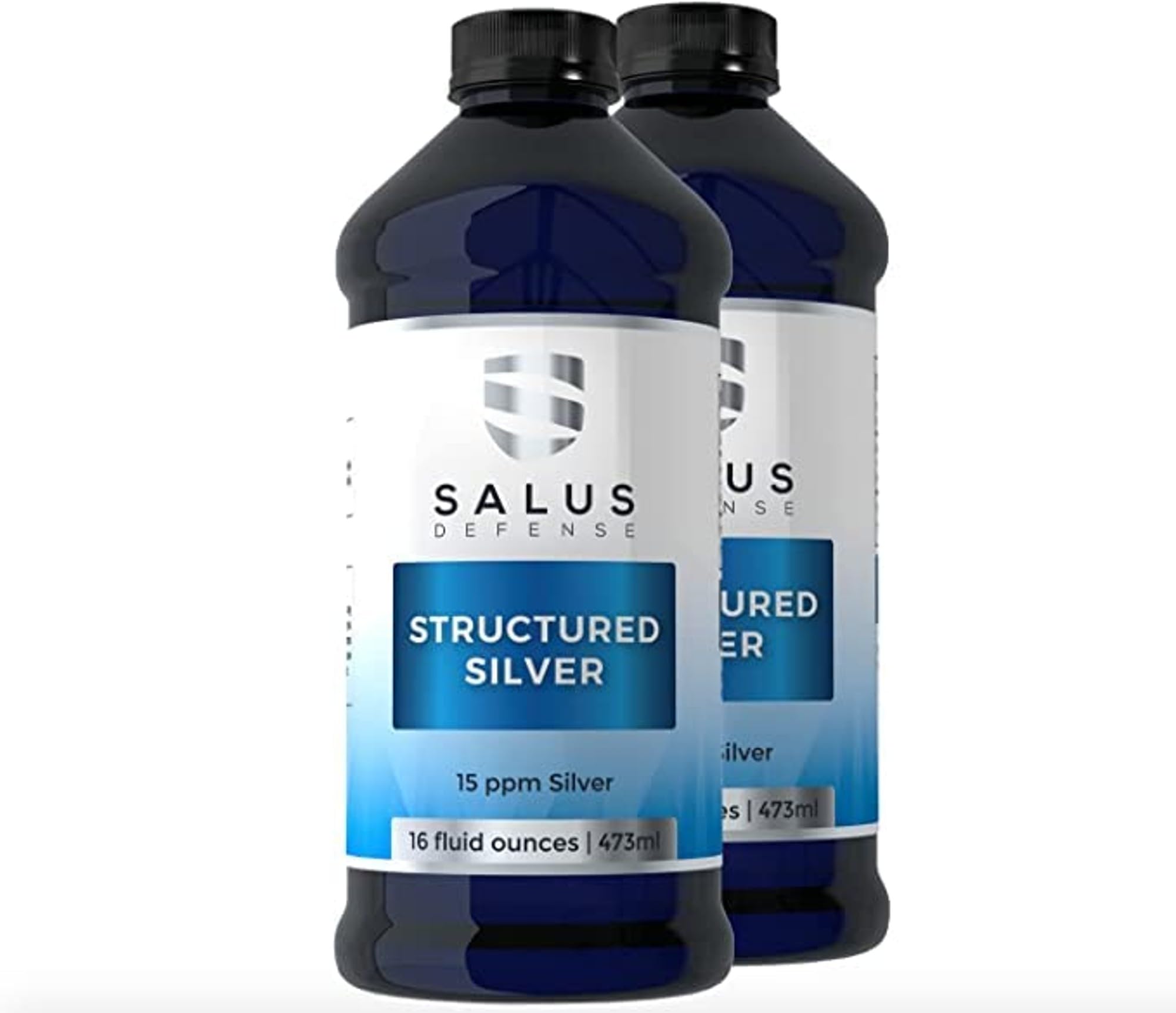 Advanced Structured Silver Liquid 15ppm - Natural Immune Support Supplement for Daily Use | No Additives, Pure Formula | 16oz Bottle (2 Pack) for Enhanced Wellness & Immune Defense - Perfect for Travel, Home & Office