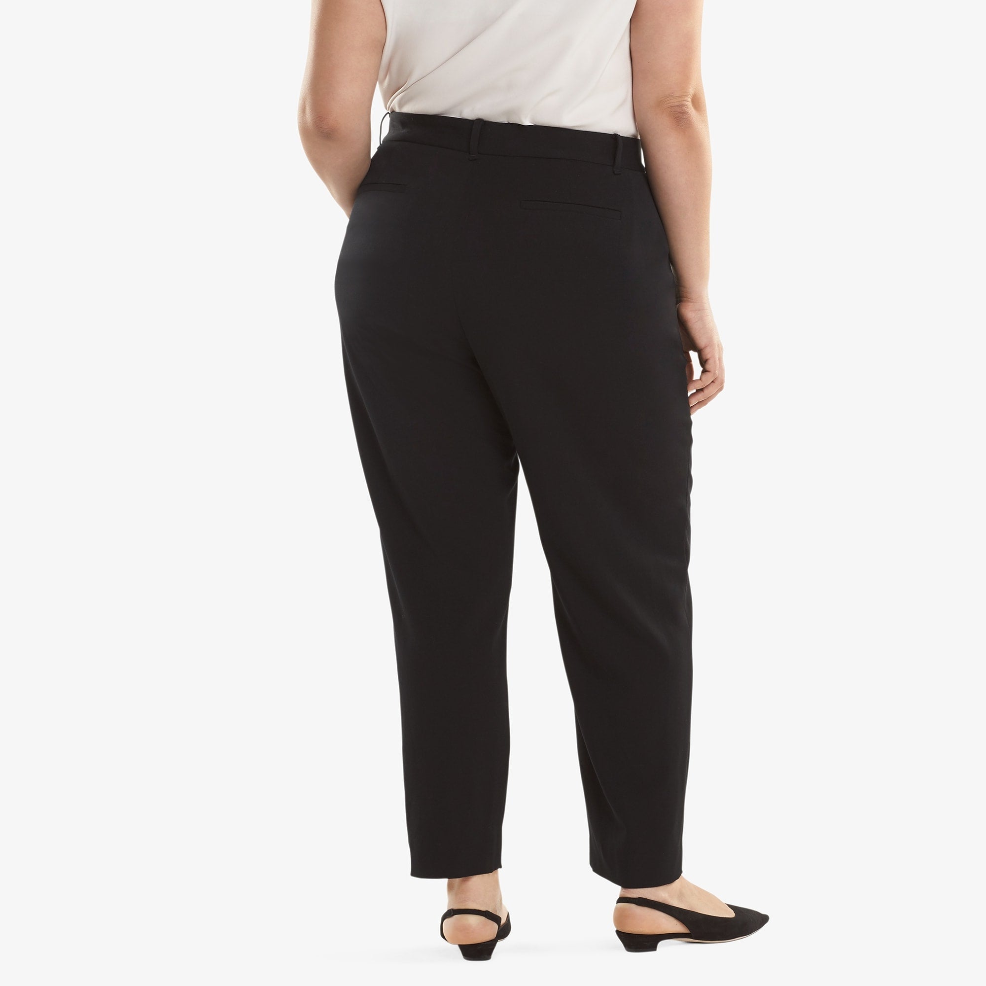 Mejia Light Twill Pants for Women - Comfortable Black Casual Trousers for Work, Office & Everyday Wear
