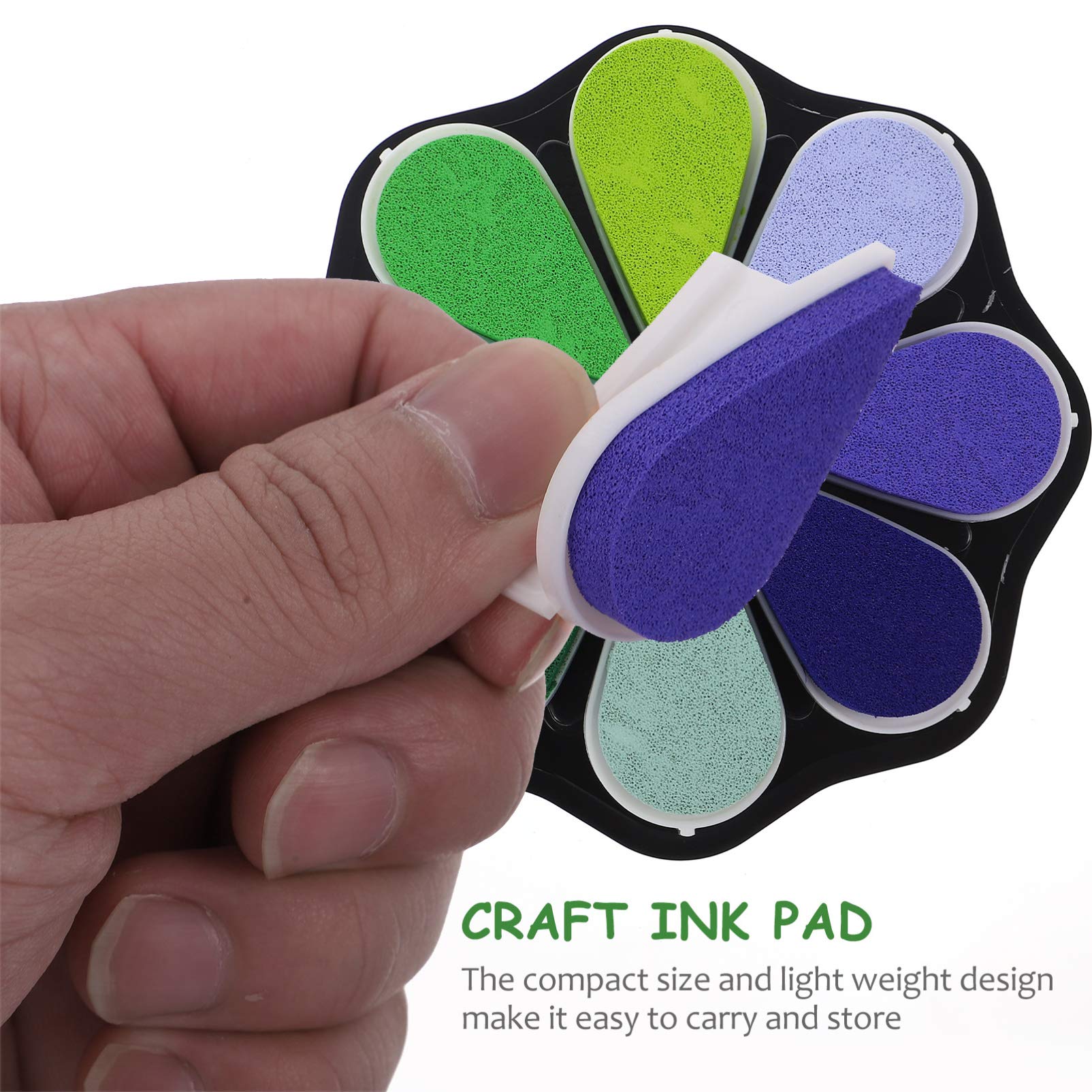 MILISTEN DIY Stamp Pad Kit - Non-Toxic Ink Pad for Kids Crafting, Fingerprint Art, Scrapbooking & Card Making - Perfect for Toddler Play, Sponge Stamps & Creative DIY Projects