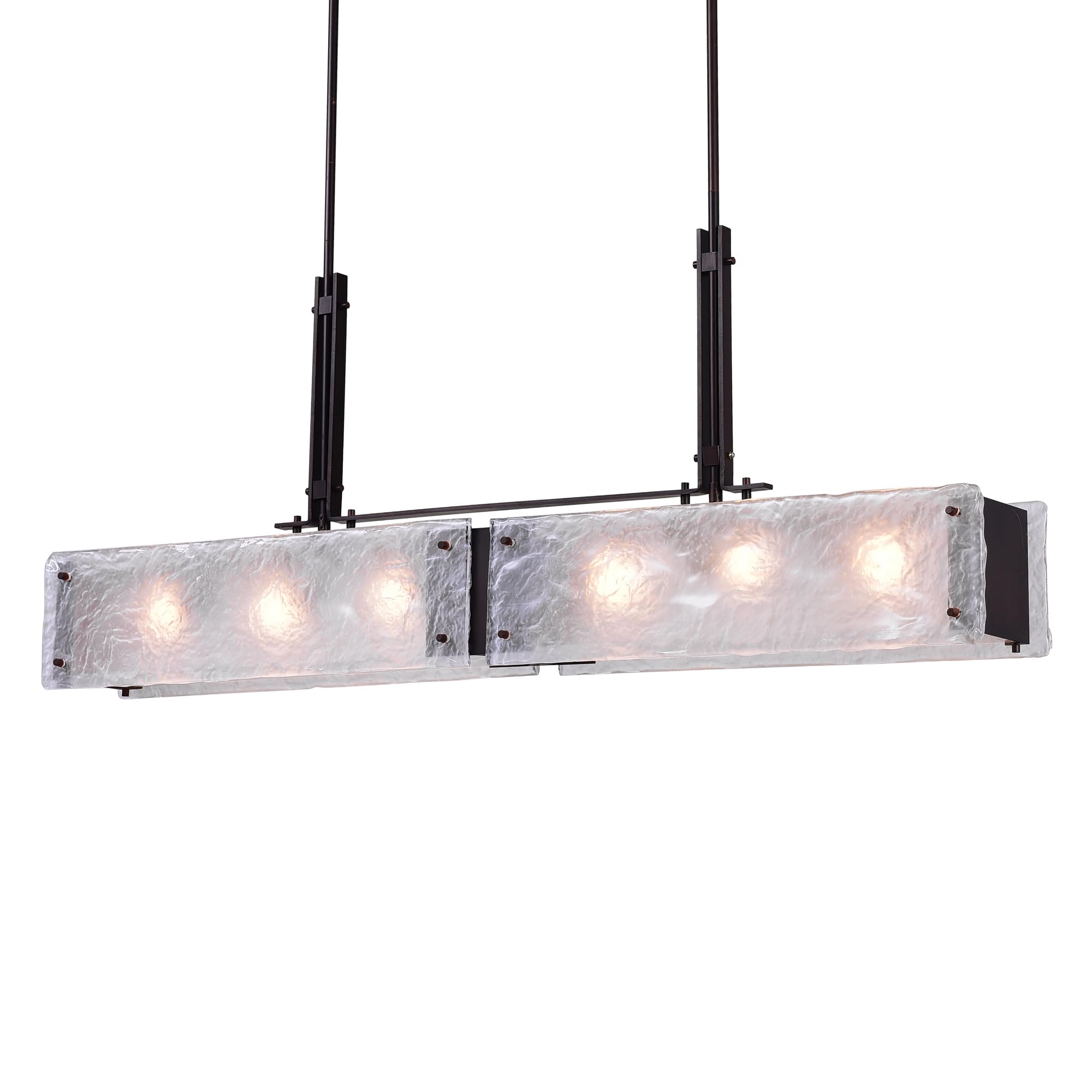 Modern Black Metal Chandelier with 6 Lights - CWI Lighting Assunta Contemporary Ceiling Fixture for Dining Room, Living Room & Bedroom Lighting