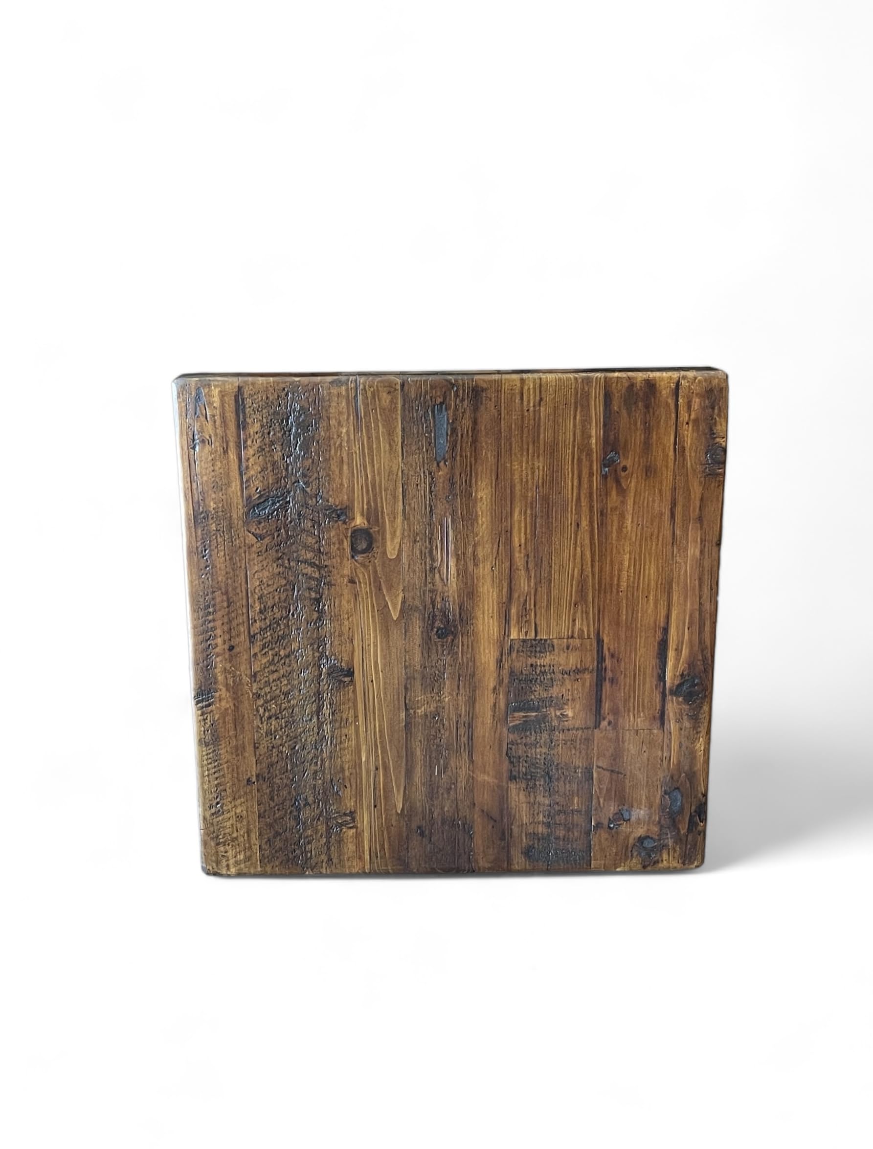 Rustic Reclaimed Wood Dining Table Top - Dark Brown Matte Finish - 24
