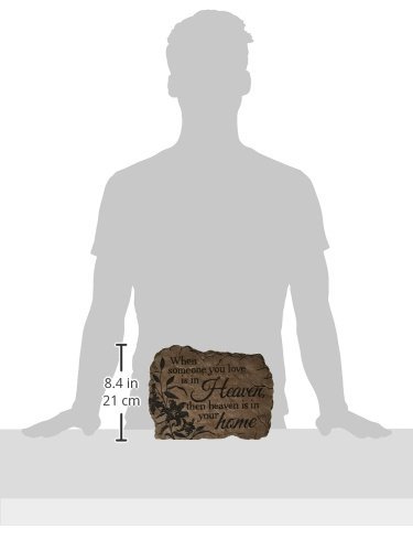 Heaven Home Garden Stone by Carson Home Accents - 10.5 x 8 Inch Outdoor Decorative Rock for Zen Garden, Pathway & Landscape Decor