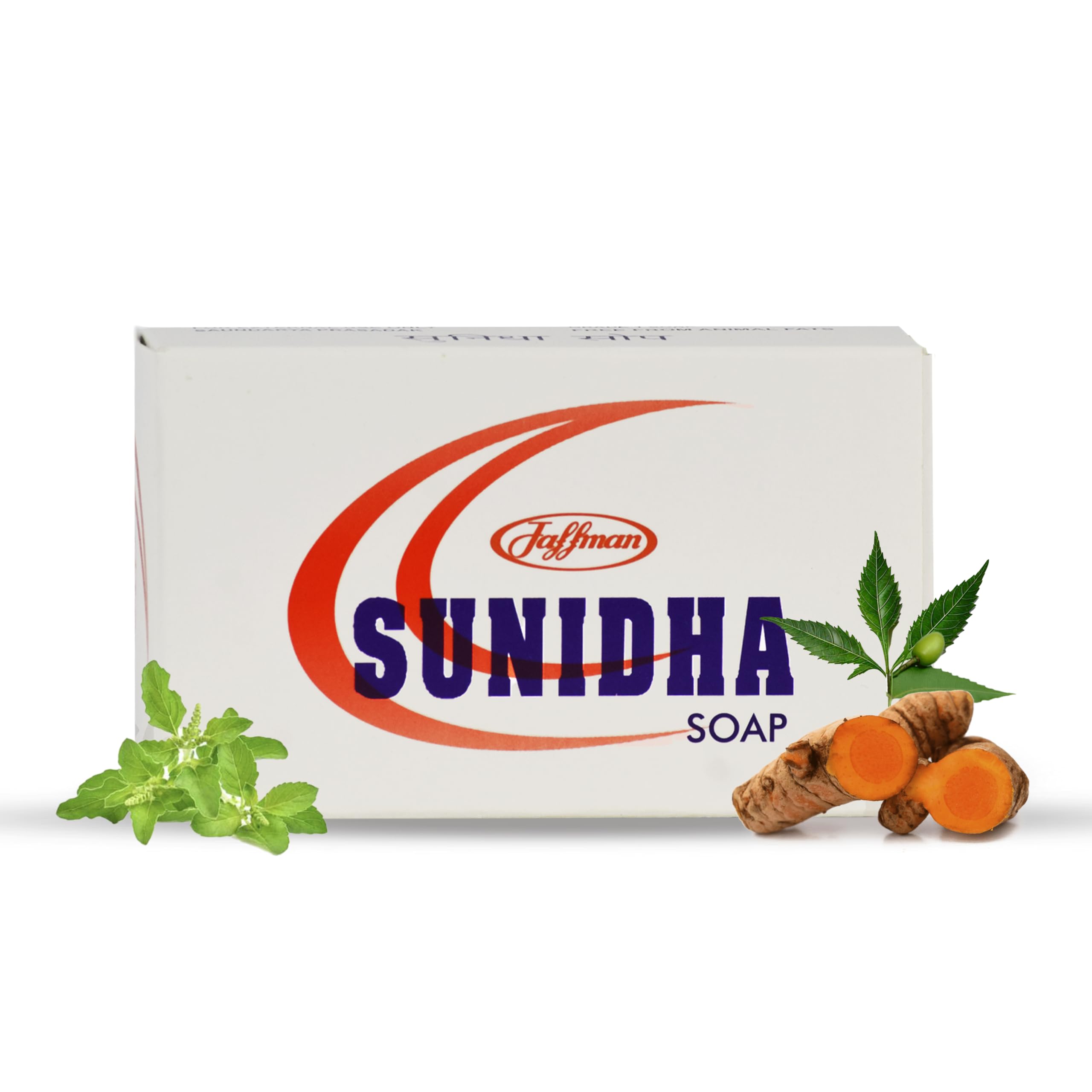 Jaffman Sunidha Soap with Milk, Aloe Vera, Tulsi & Neem - Moisturizing & Nourishing Bar Soap for Soft Skin - Combo Pack of 3 - Ideal for Daily Skincare Routine for Men & Women