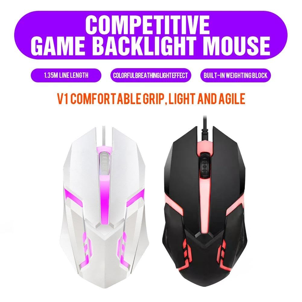 RGB Wired Gaming Mouse 1000DPI - 7 Color LED for PC & Laptop Gaming