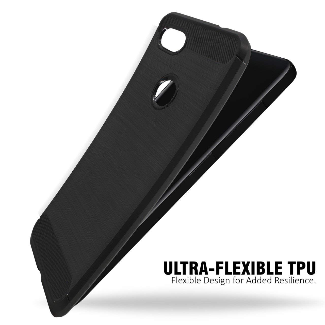 Google Pixel 3A XL Case - Shockproof Carbon Fiber Cover (Deer Skull) for Outdoor Protection