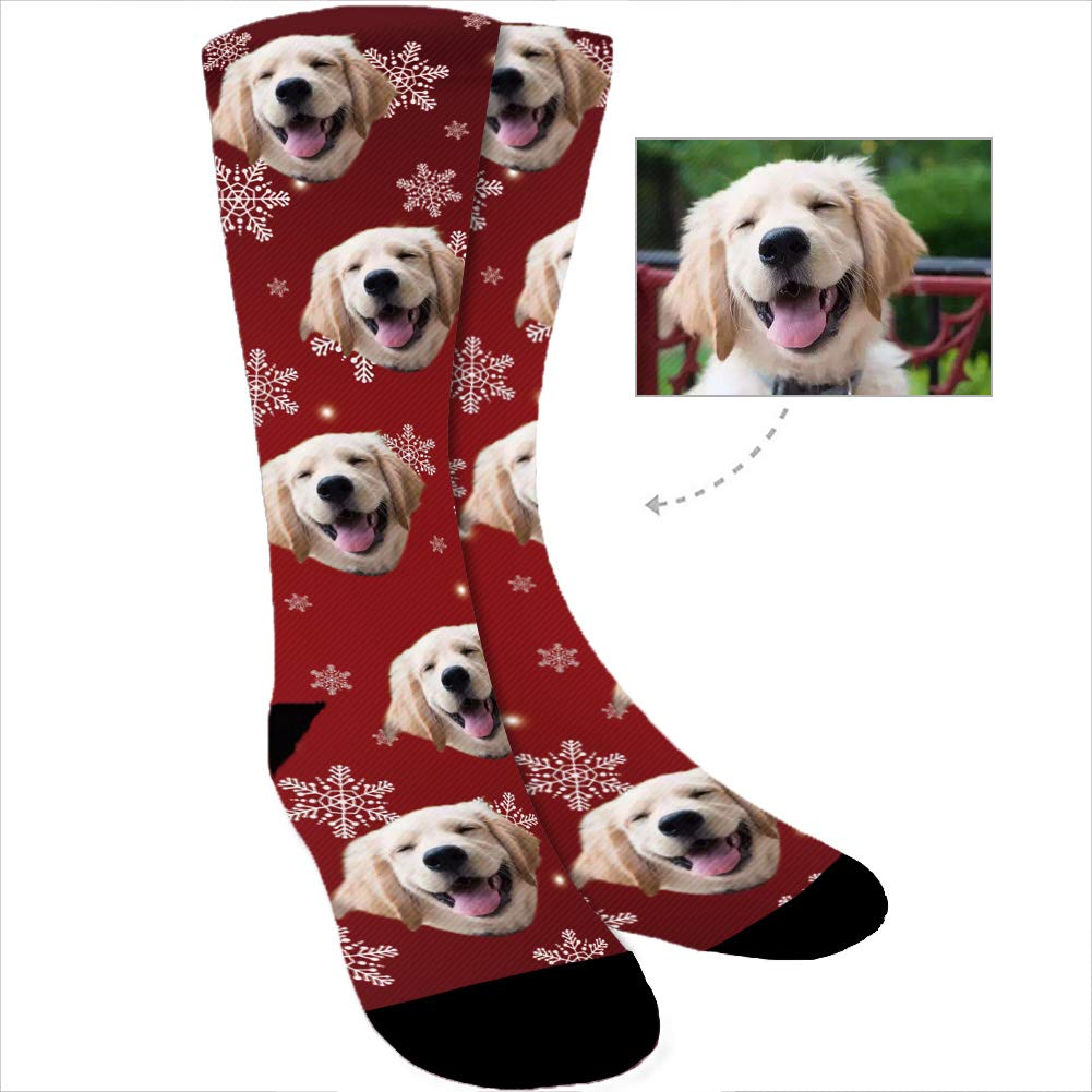 Custom Photo Socks with Your Face - Personalized Dog Socks for Men & Women | Unique Gift for Pet Lovers, Couples & Family