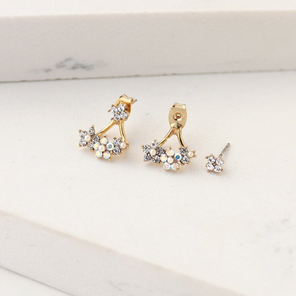 Petal Pusher Ear Jacket - Elegant Floral Ear Cuff for Women | Perfect for Weddings, Parties & Date Nights