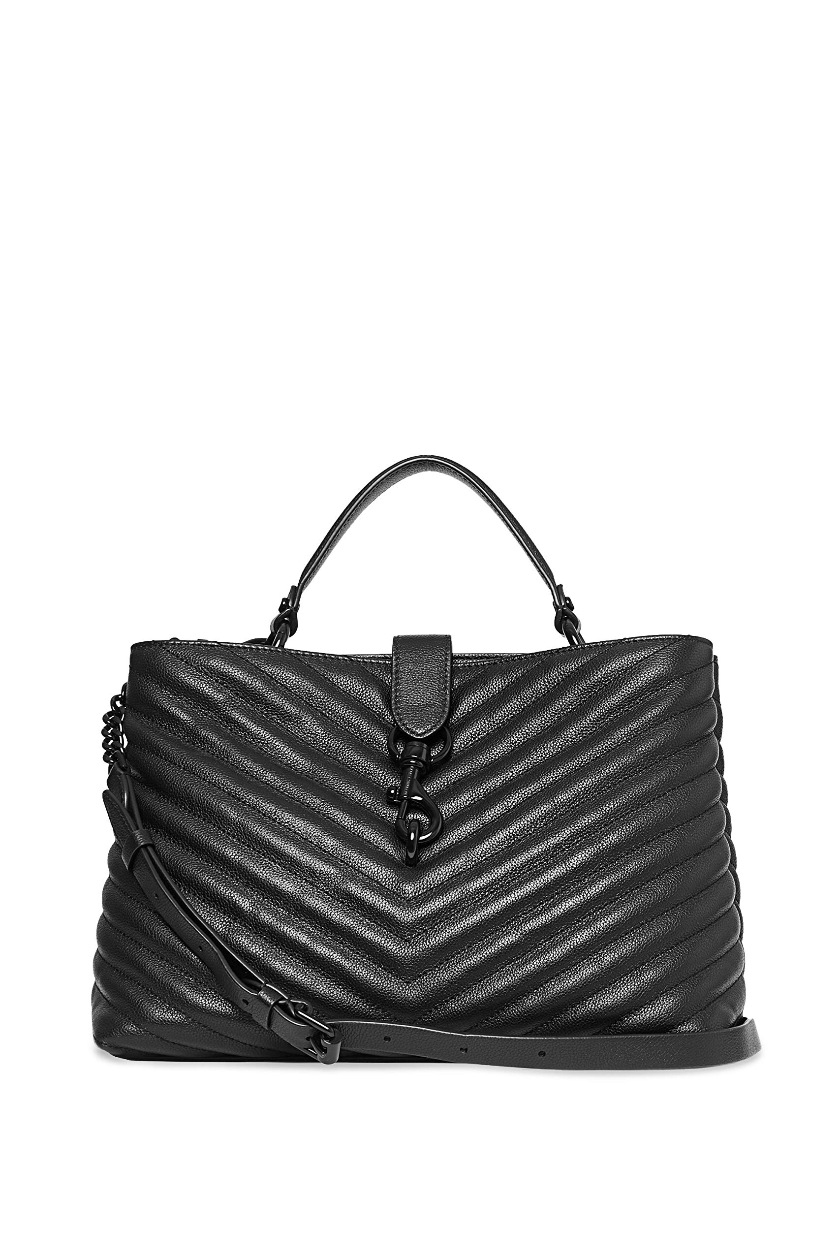 Rebecca Minkoff Large Edie Top Handle Shoulder Bag - Stylish Leather Purse for Women, Perfect for Work, Travel & Everyday Use